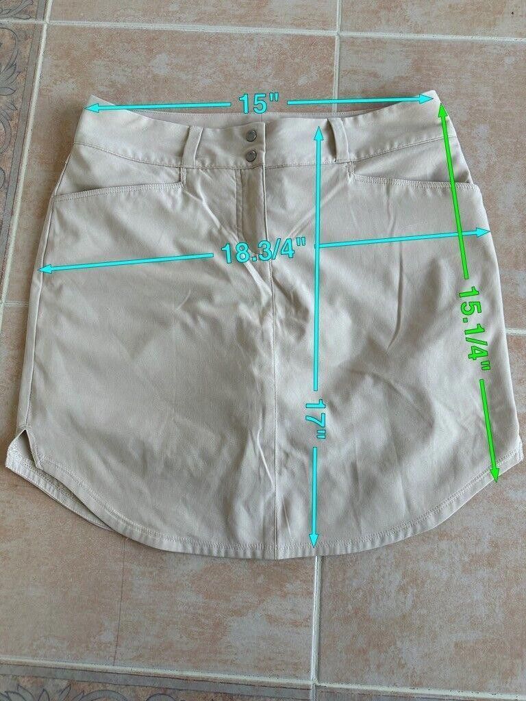 Adidas Adidas 3 stripes Beige Khaki Tennis Skort-Pockets SZ 6 Size 28" / US 6 / IT 42 - 2 Thumbnail