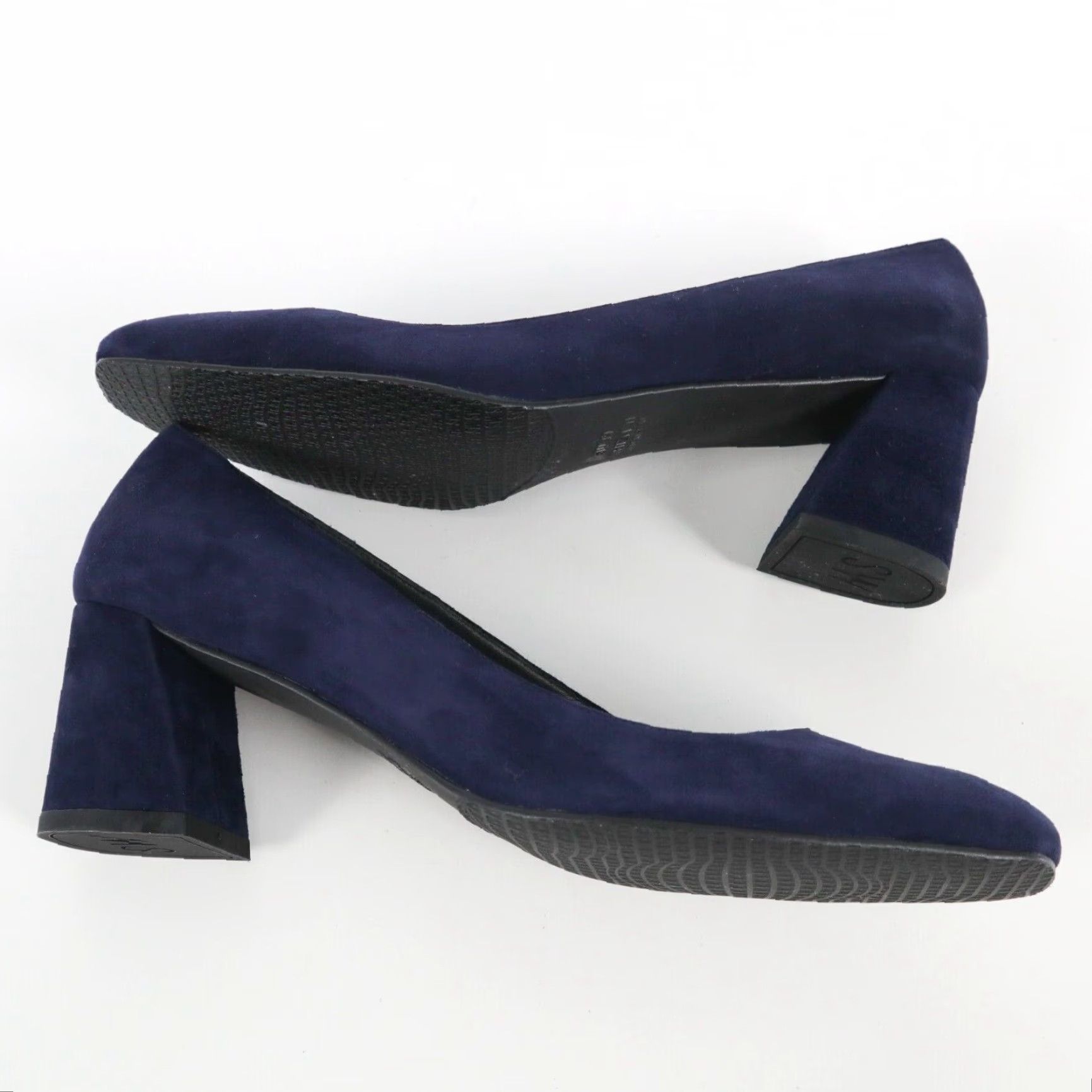 Stuart Weitzman Pumps Marymid Women Suede Leather Navy Blue