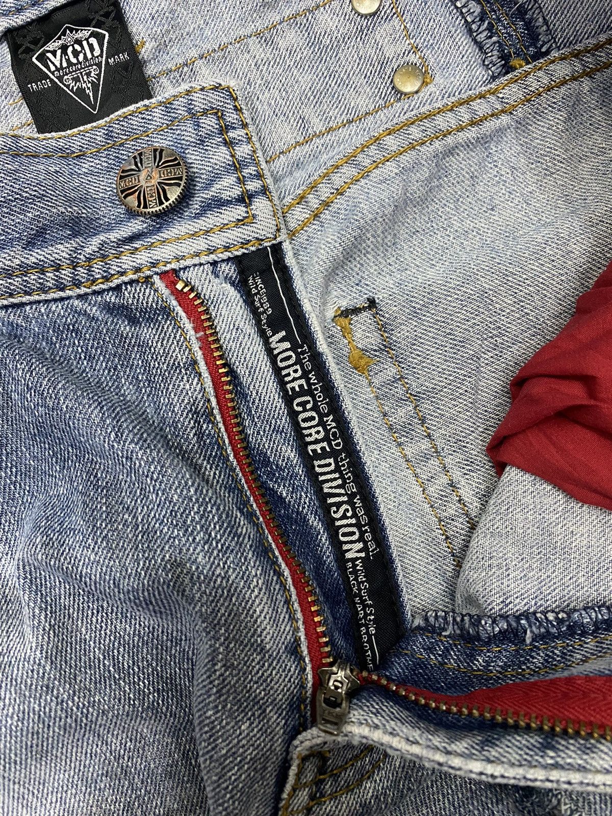 If Six Was Nine 🔥MORE CORE DIVISION EMBROIDERY DISTRESSED DENIM JEANS RARE Size US 32 / EU 48 - 10 Thumbnail