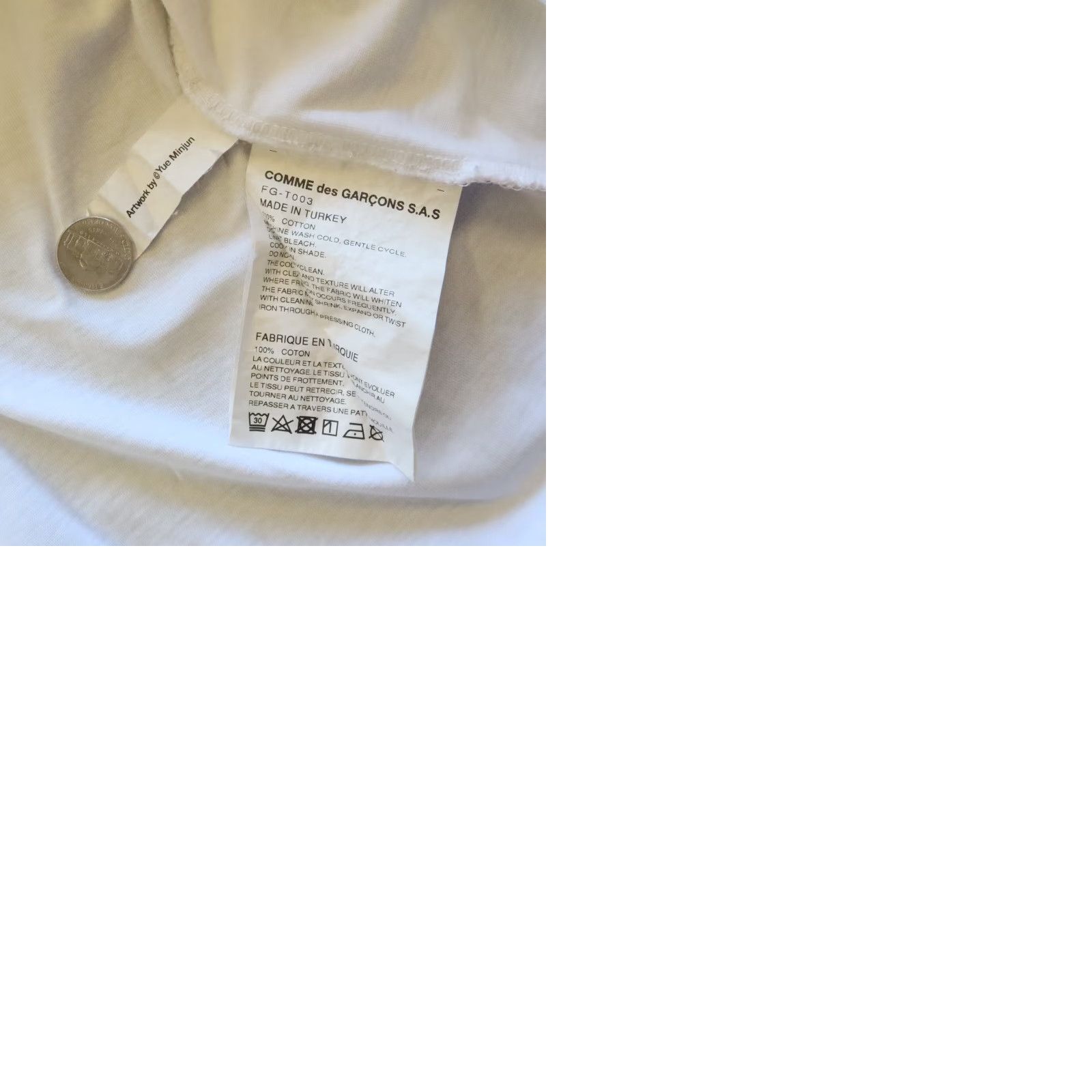 Comme des Garcons Girl Yue Minjun Comme des Garcons SHIRT Tee Tshirt SS21 Tee Shirt SS21 Mens M White Shirt Tshirt Size US M / EU 48-50 / 2 - 9 Thumbnail