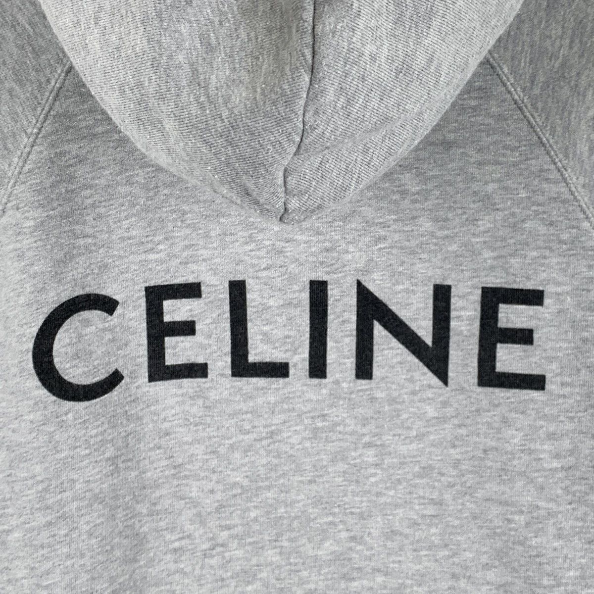 Celine Celine Grey Logo Printed Cotton Hooded Sweatshirt K26WX Size XS / US 0-2 / IT 36-38 - 5 Thumbnail