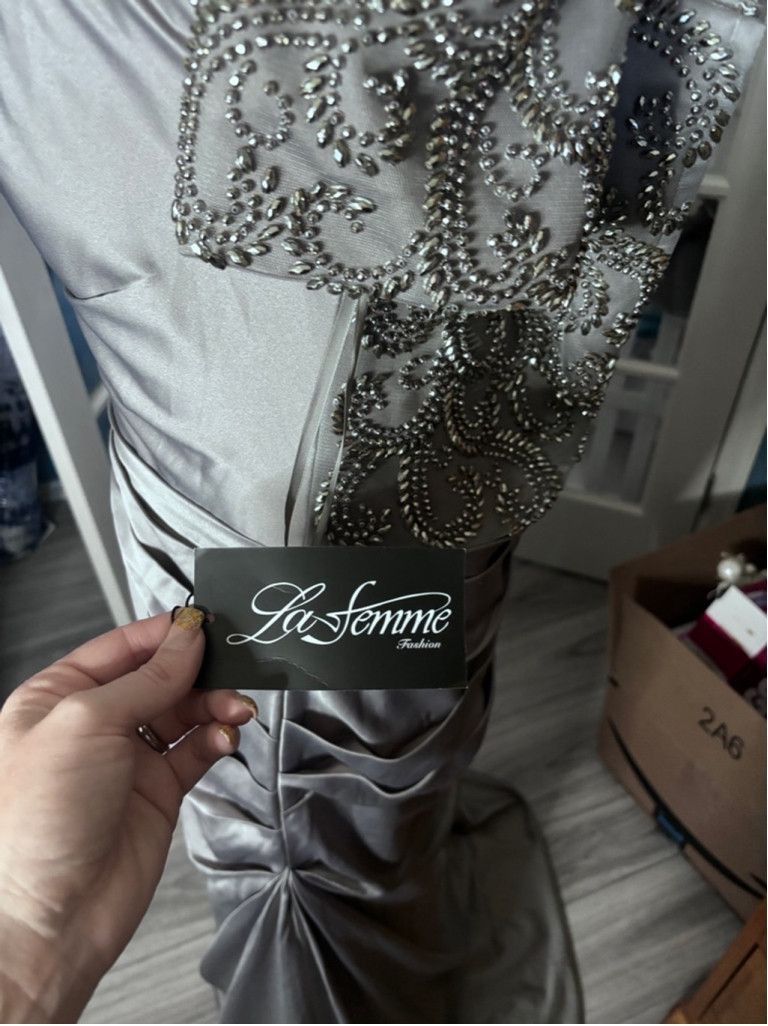 Other Women's La Femme Dress, Gray, Size 12 Size XL / US 12-14 / IT 48-50 - 8 Thumbnail