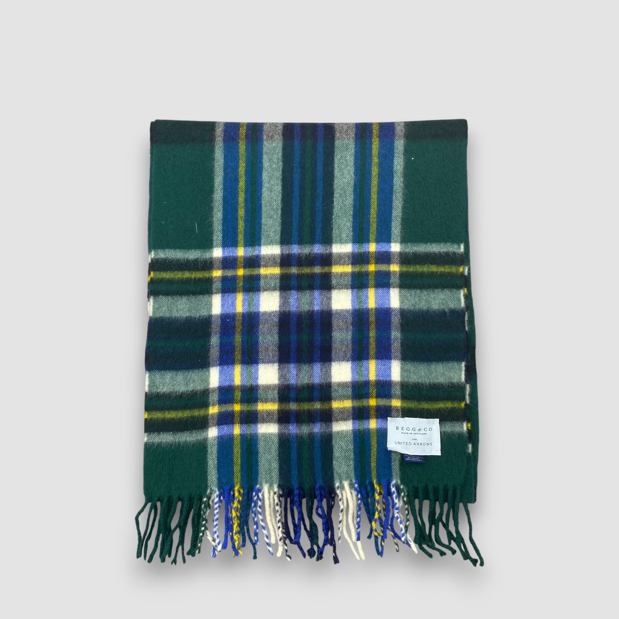 Begg x Co Vintage Begg Scarf Muffler Wool Plaid Tartan Fringe Scarves Size ONE SIZE - 2 Thumbnail
