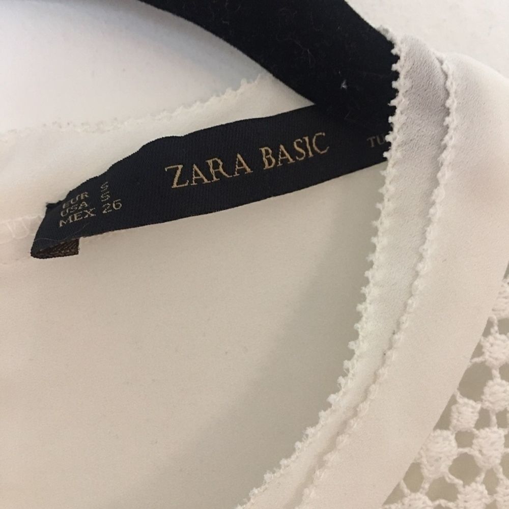 Zara Zara White Sleeveless Textured Sheer Blouse | Size S Size S / US 4 / IT 40 - 3 Thumbnail