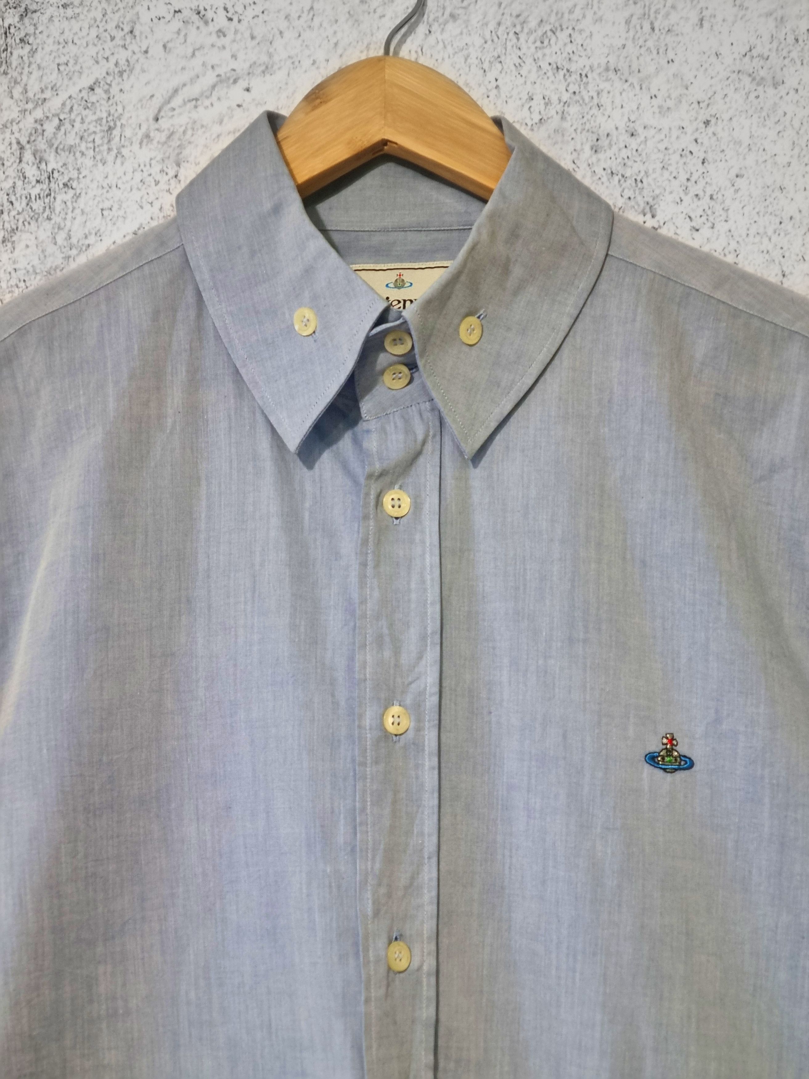 Vivienne Westwood Vivienne Westwood Embroidered Logo Button Up Shirt Size US XXL / EU 58 / 5 - 3 Thumbnail