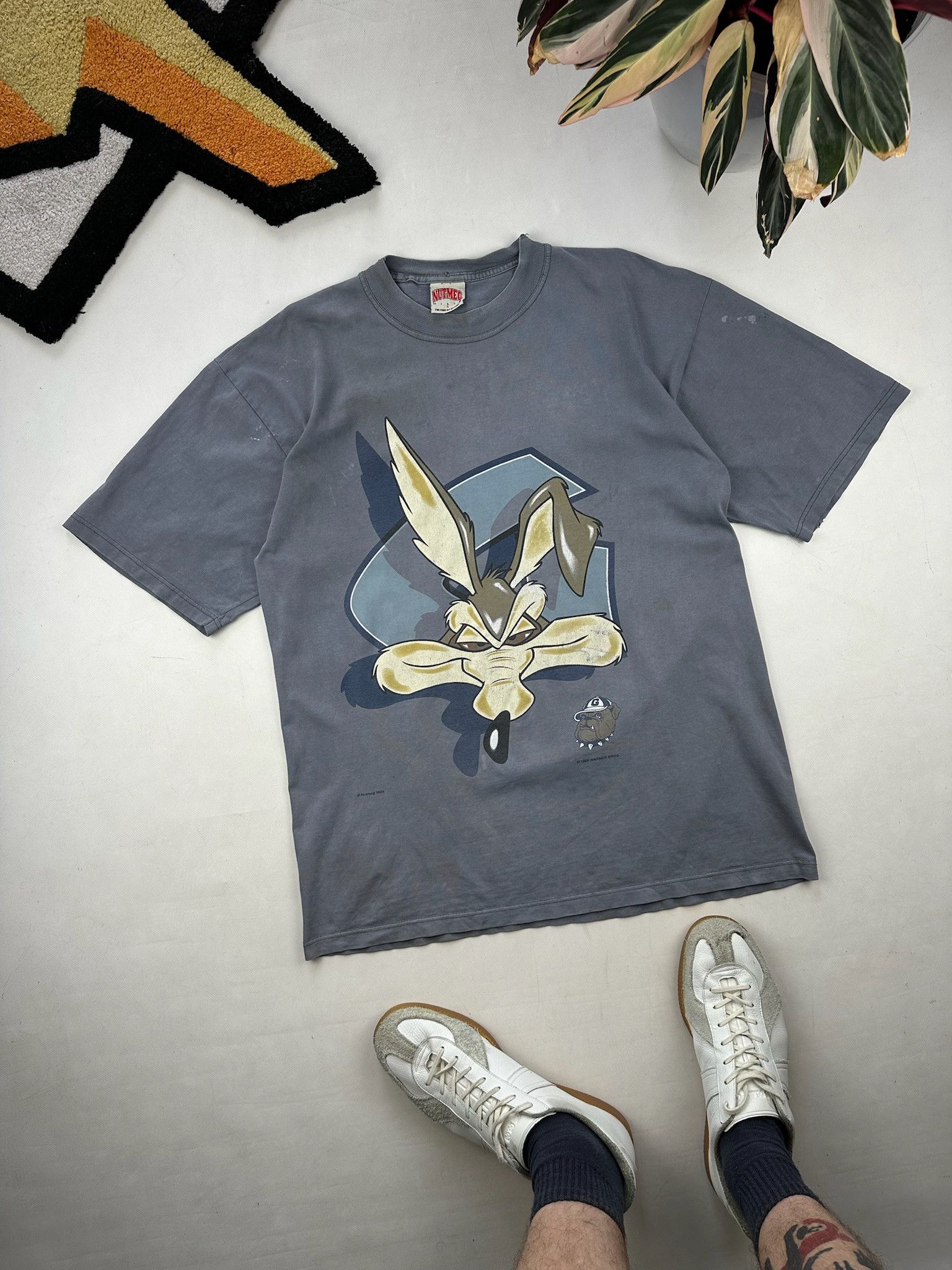 Nutmeg × Vintage × Warner Bros Vintage Wile E Coyote warner bros rare overprint tee 1996 Size US L / EU 52-54 / 3 - 2 Thumbnail