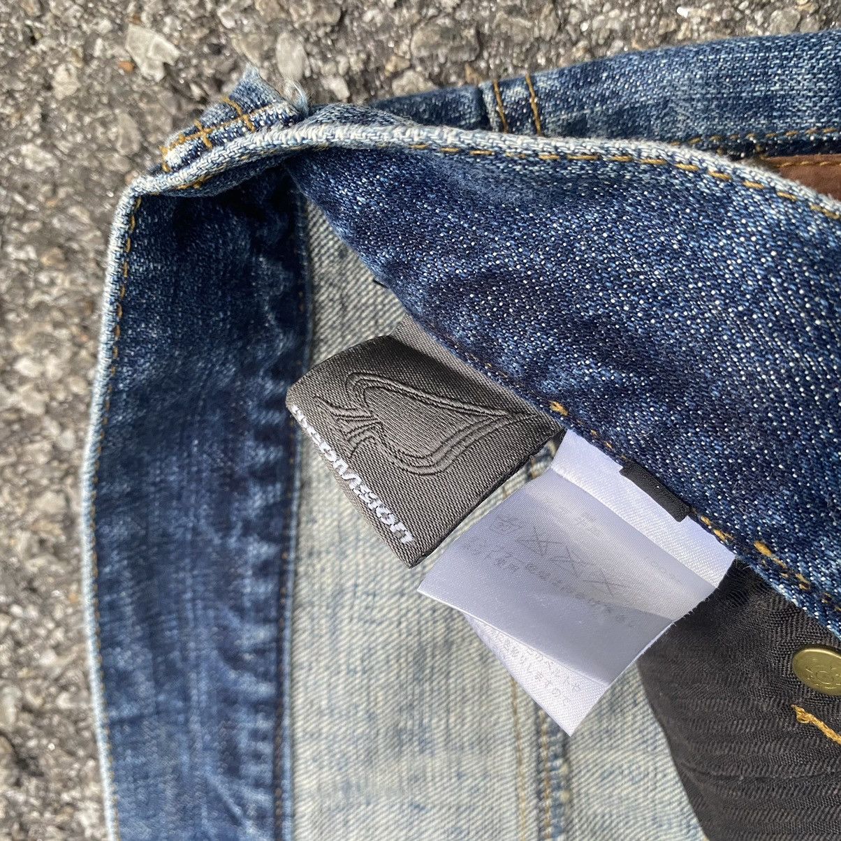 If Six Was Nine MCD Mcdmsion Leather Pocket Denim Punk Distressed Denim Size US 33 - 6 Thumbnail