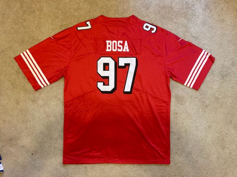 NFL, Shirts, San Francisco 49ers Nick Bosa Nike Vapor Red Stitched Jersey  Adult Xl New