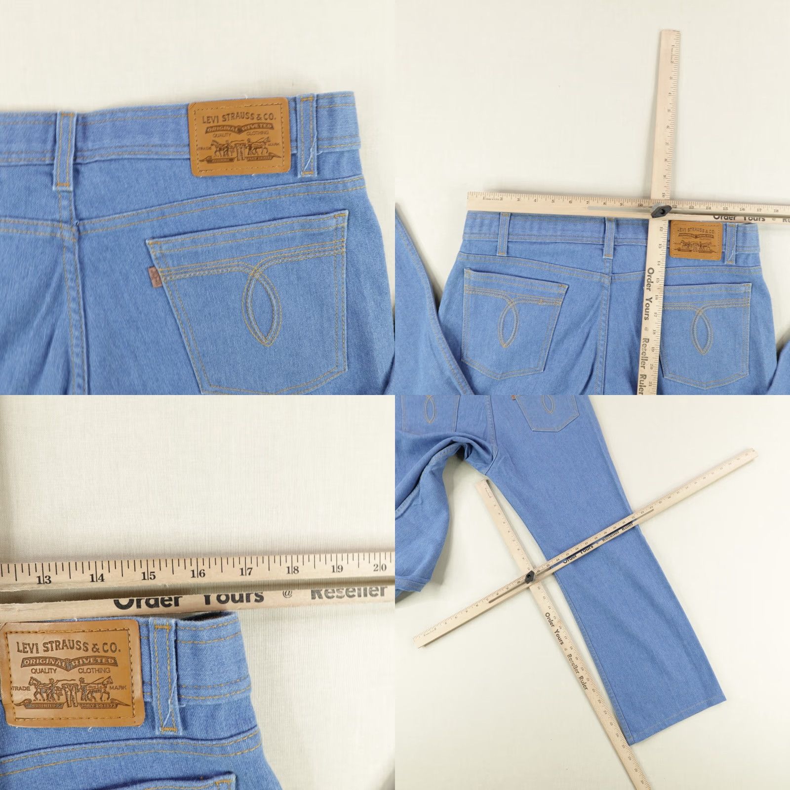 Levi's VINTAGE Levis Jeans 36x29 Blue Denim Bootcut Western Brown Tab Y2K 2000 Mens Size US 34 / EU 50 - 8 Thumbnail