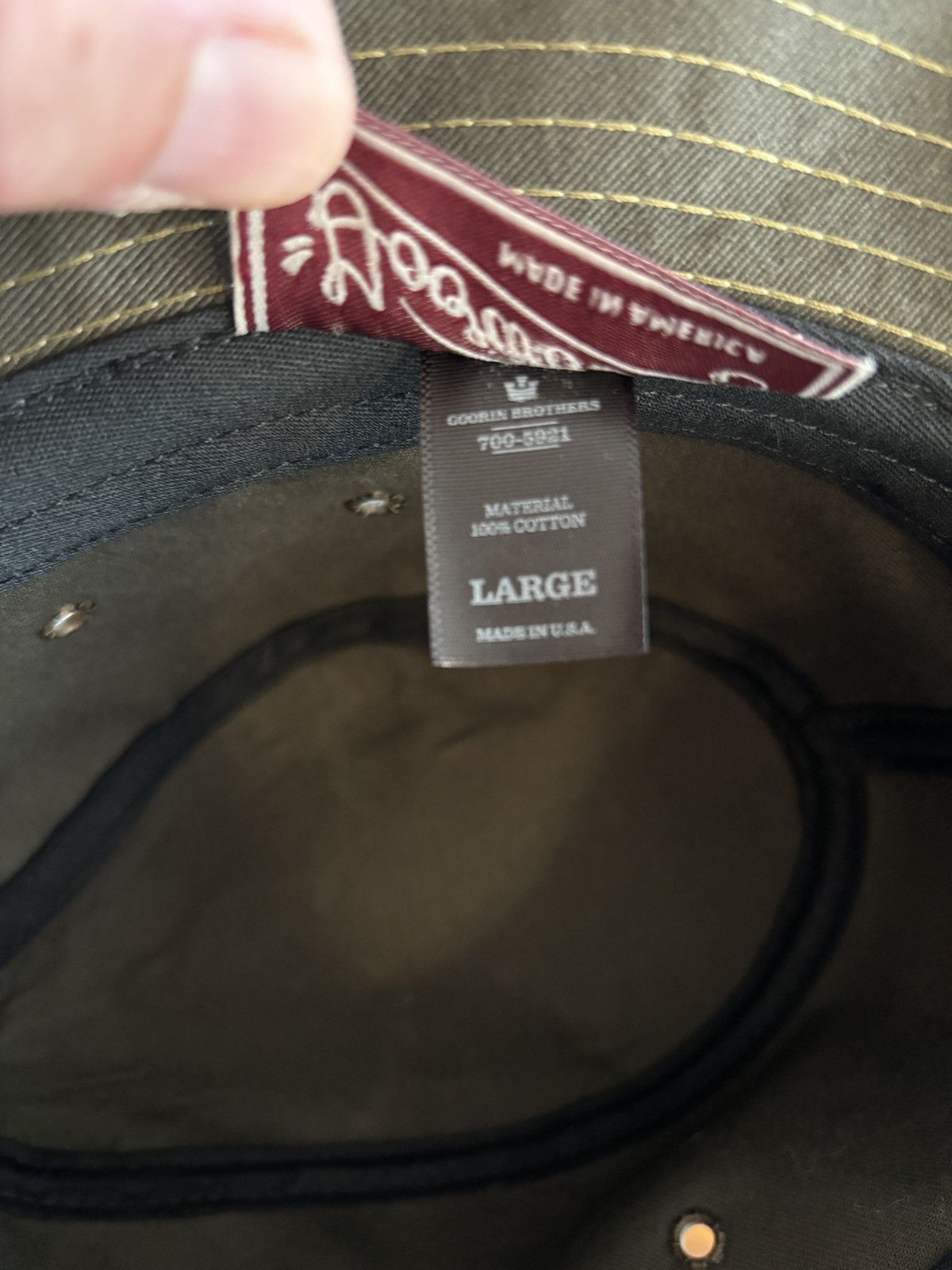 Goorin Bros. Goorin Bros Country Fedora Size L , Made In USA. 100% Cotton Size 42 - 8 Thumbnail