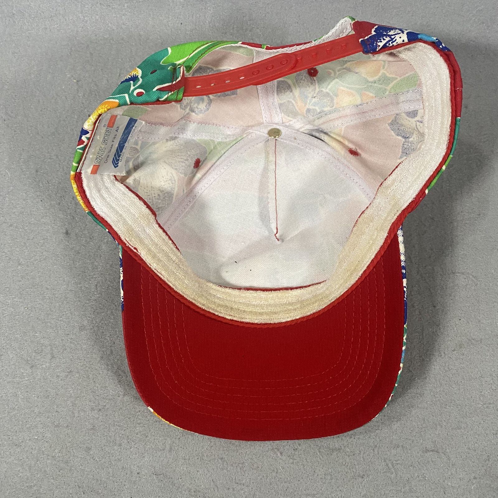 Other Vtg Queen Fleet Deep Sea Fishing Florida Hat Floral Hawaiian Size ONE SIZE - 6 Thumbnail