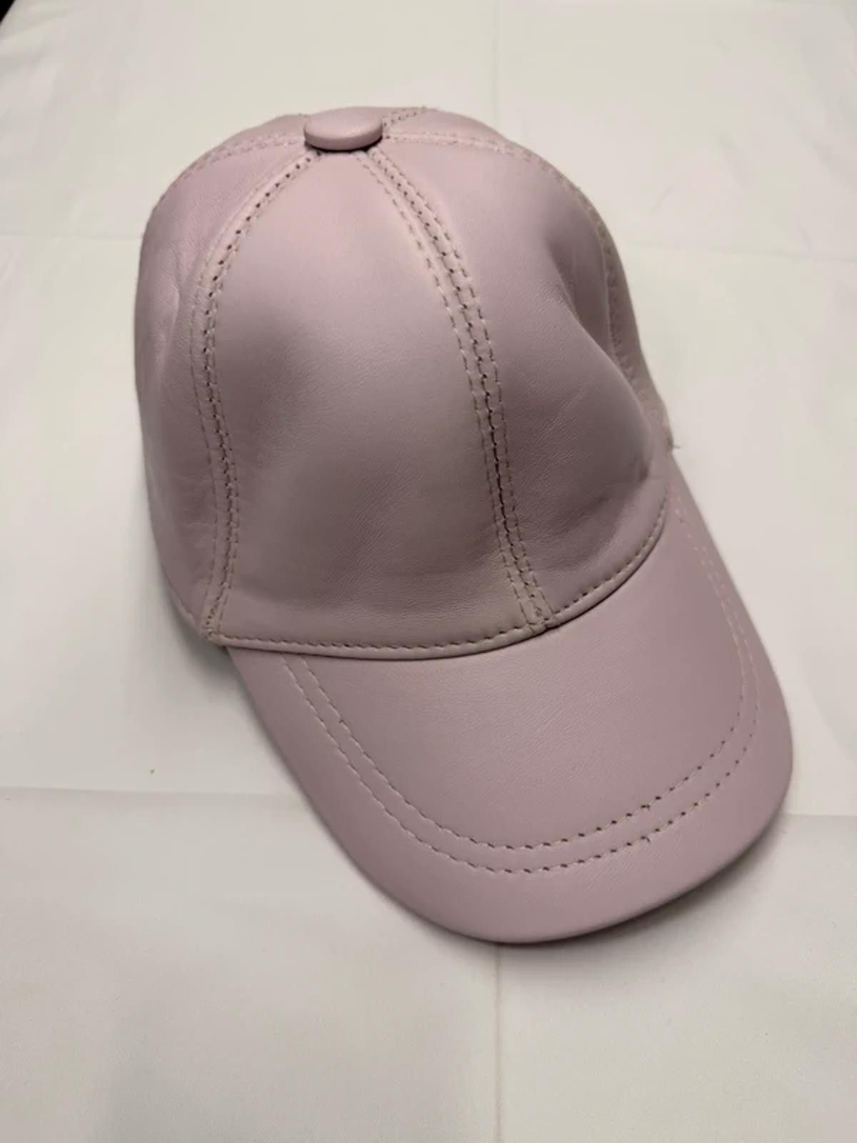 Other NEW Pink Leather Baseball Cap - Premium Hat #021 Size ONE SIZE - 3 Thumbnail