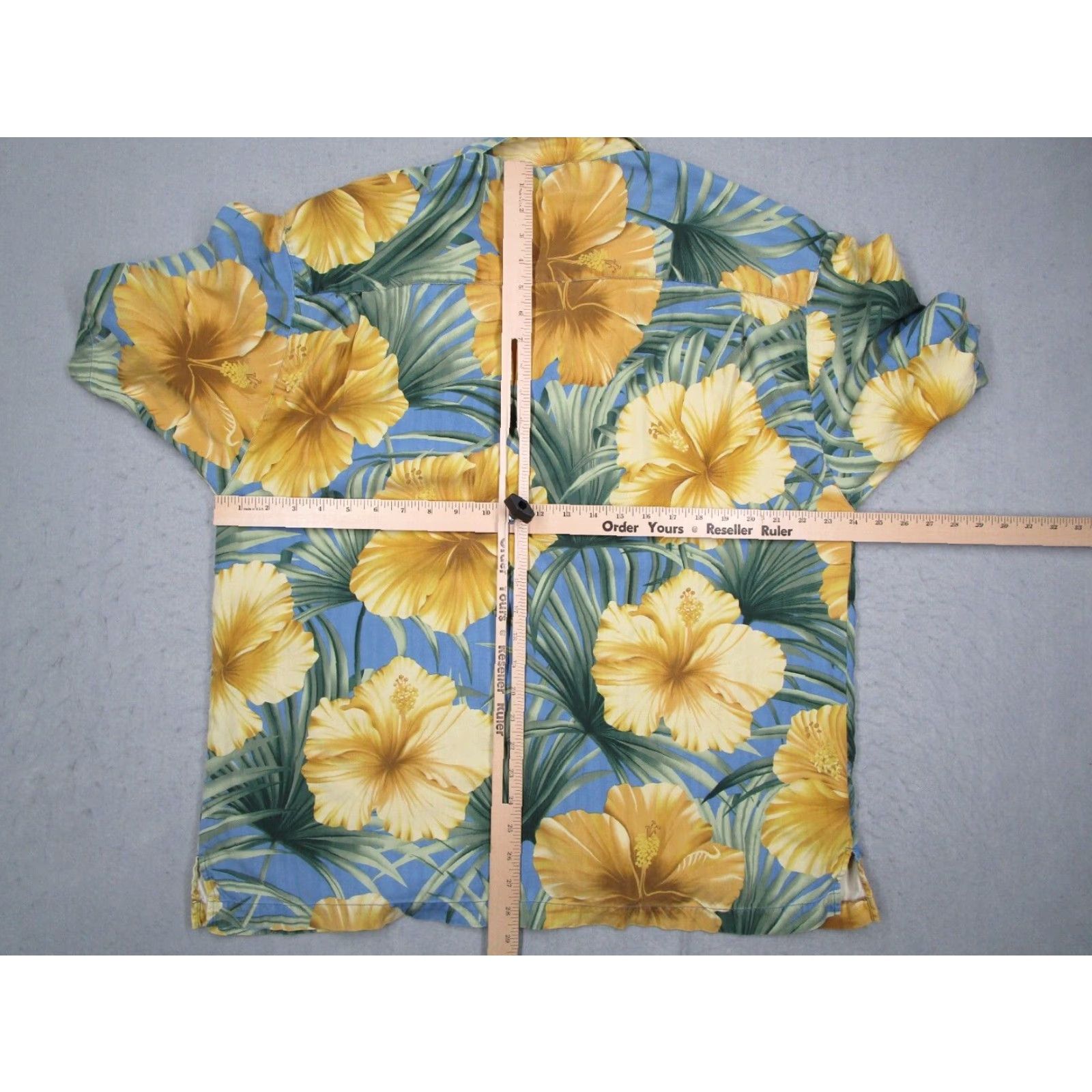 Tommy Bahama TOMMY BAHAMA Shirt Mens XL Yellow Floral Button-Up Silk Hibiscus Short Sleeve Casual Beach Hawaiian Pocket Shirt Size US XL / EU 56 / 4 - 6 Thumbnail