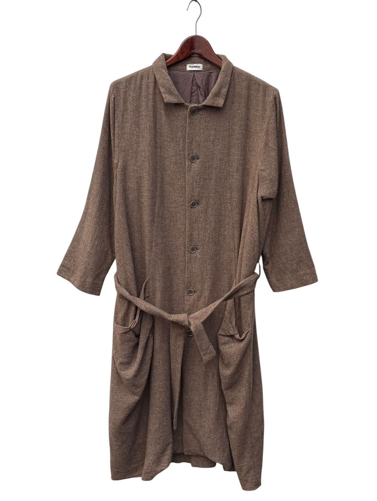 Issey Miyake Plantation Issey Miyake Wool Blend Robe Coat Size US M / EU 48-50 / 2 - 1 Thumbnail
