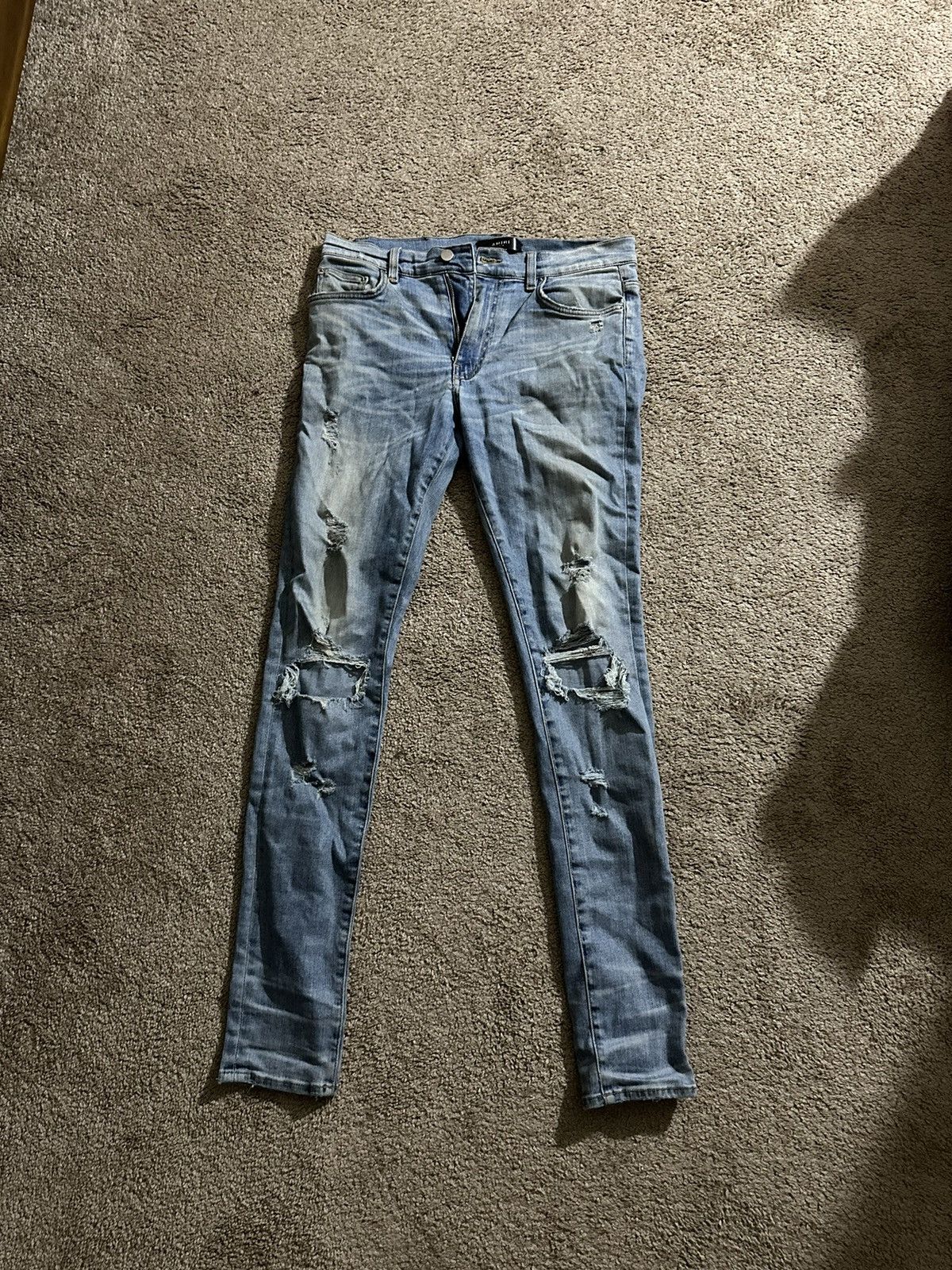 Amiri Amiri Blue Thrasher Jeans Size US 32 / EU 48 - 1 Thumbnail