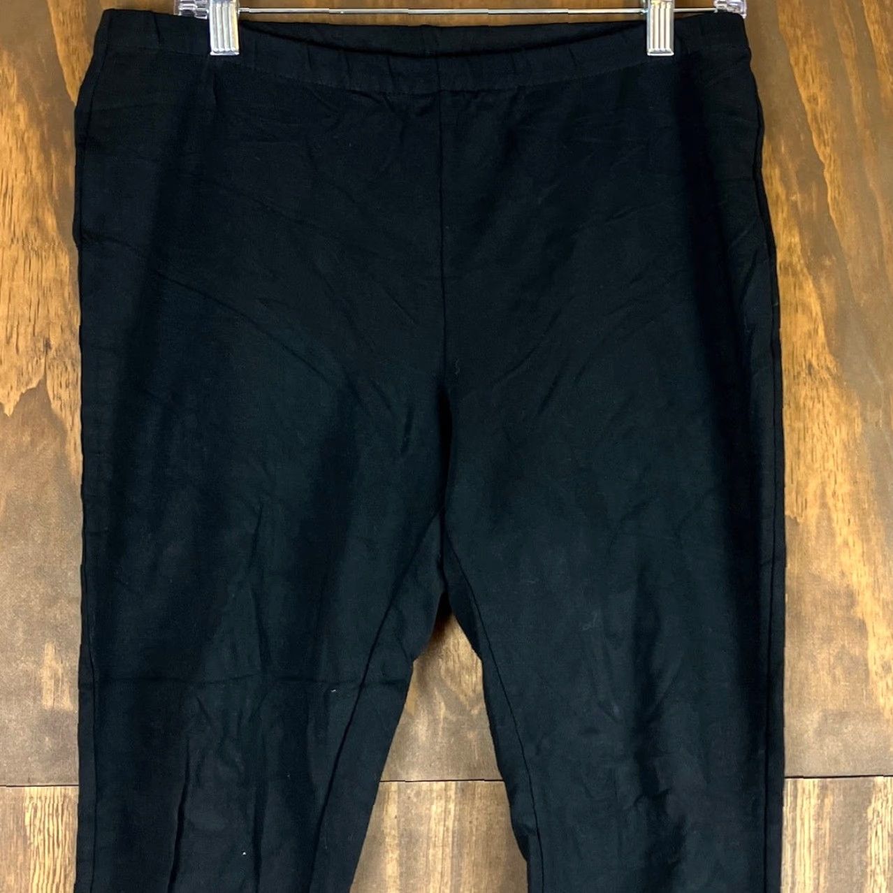 Talbots Talbots Black Petite Pull On Mid Rise Slim Straight Leg Stretch Pants Womens PM Size 24" / US 00 / IT 34 - 2 Thumbnail