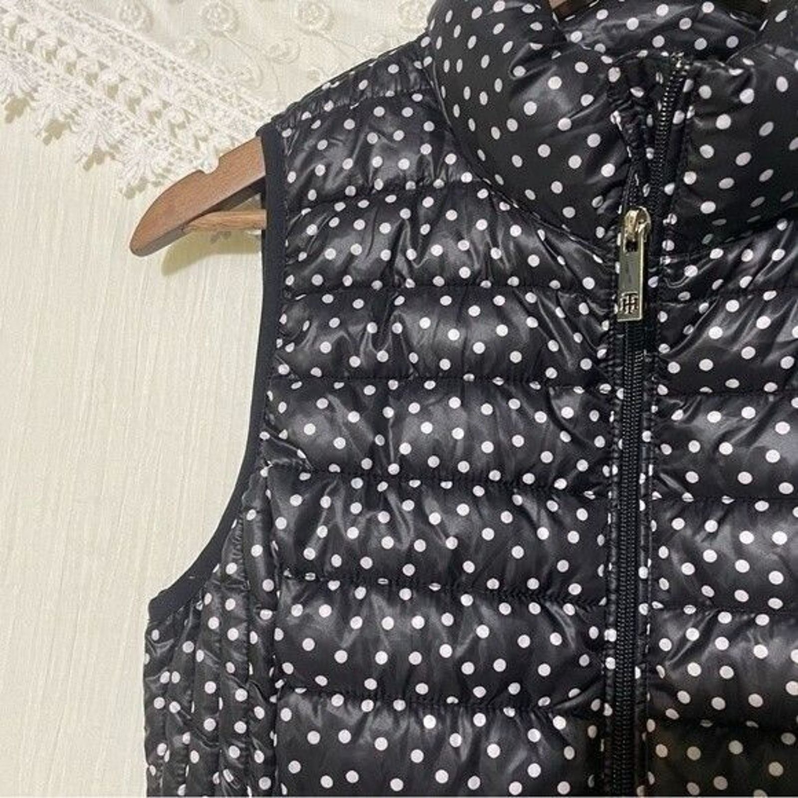Tommy Hilfiger Tommy Hilfiger Vest XS Quilted Black/White Polka Dot Size XS / US 0-2 / IT 36-38 - 3 Thumbnail