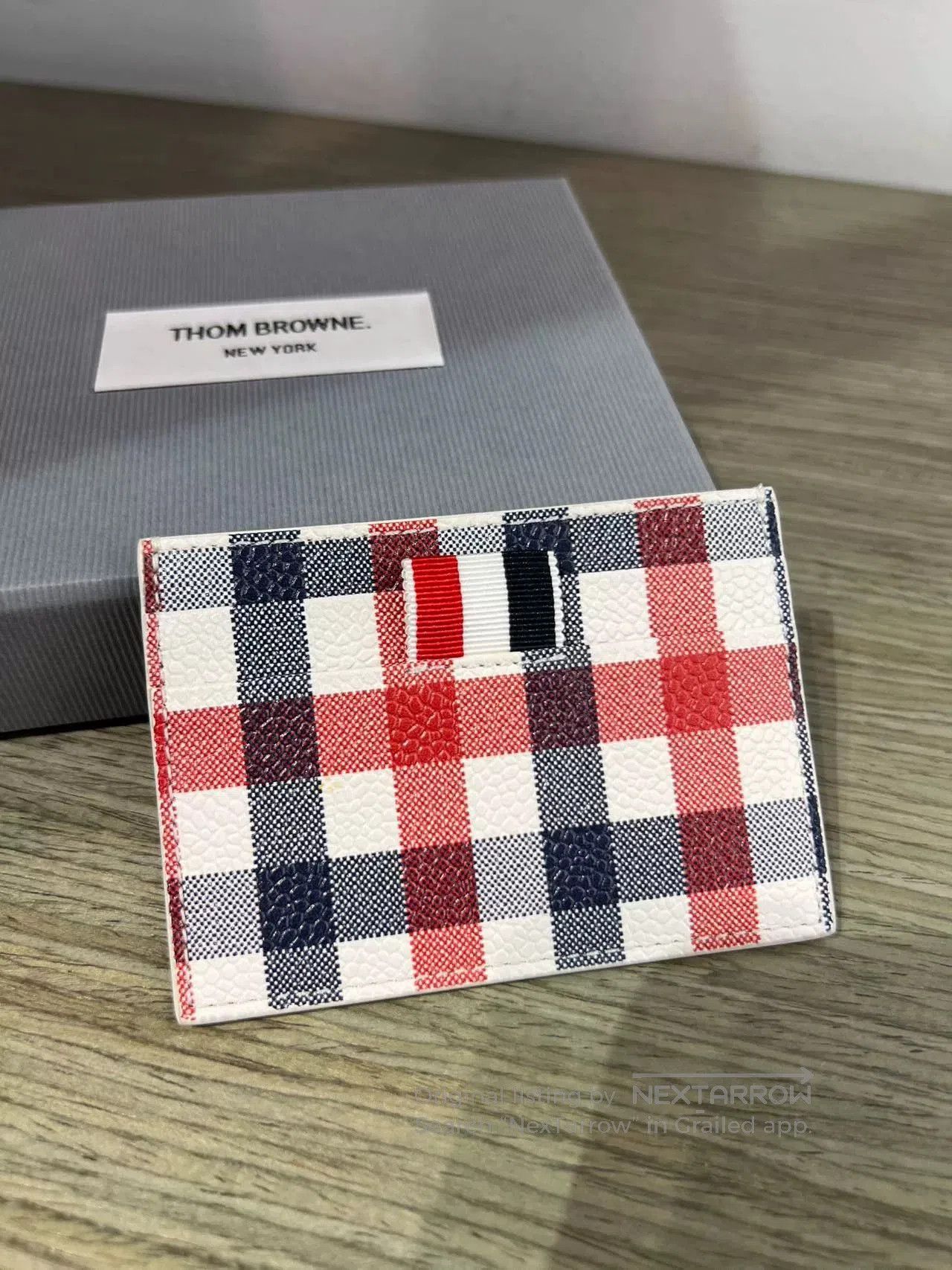 Thom Browne Thom Browne Check Stripe Small Wallet. Size ONE SIZE - 1 Thumbnail