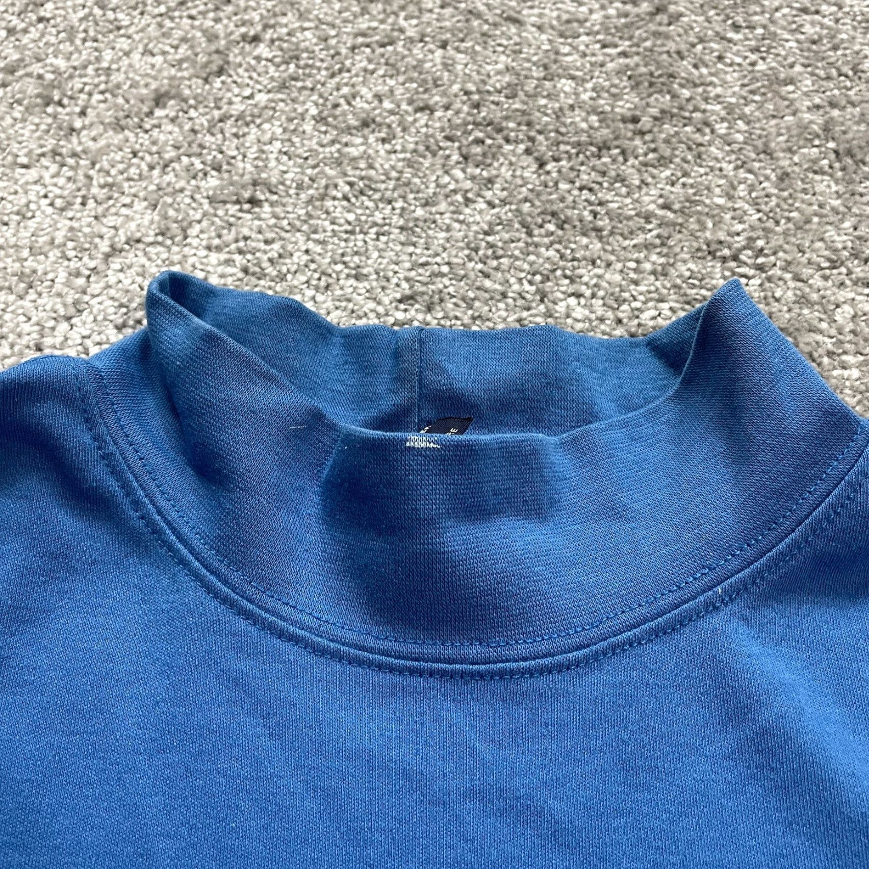 Lands' End Lands' End Graphic Sweater Women Small Blue Mock Neck Long Sleeve Pullover Shirt Size S / US 4 / IT 40 - 3 Thumbnail