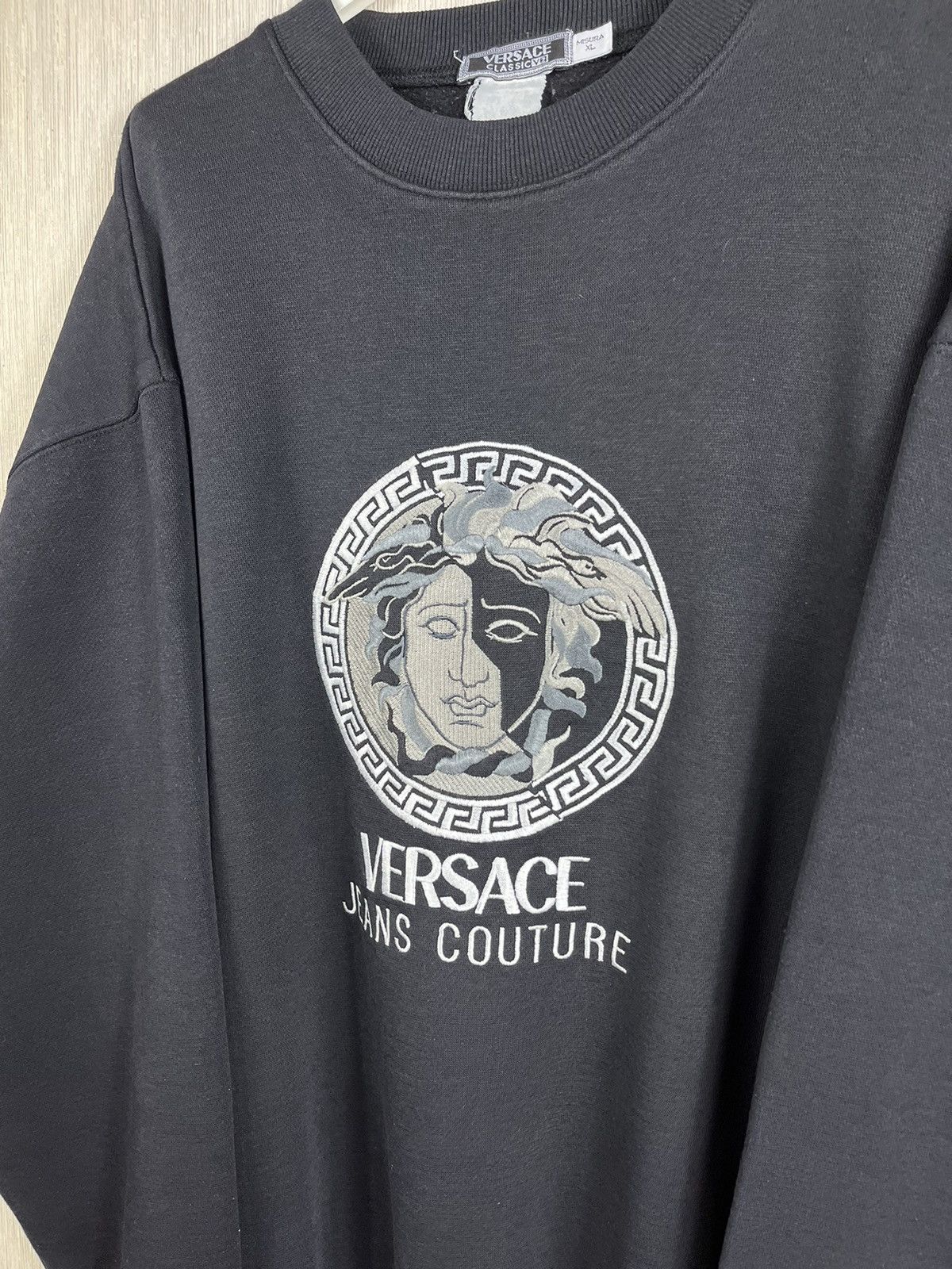 Versace × Vintage Vintage Versace Classic V2 medusa face sweatshirt big logo Size US XL / EU 56 / 4 - 5 Thumbnail