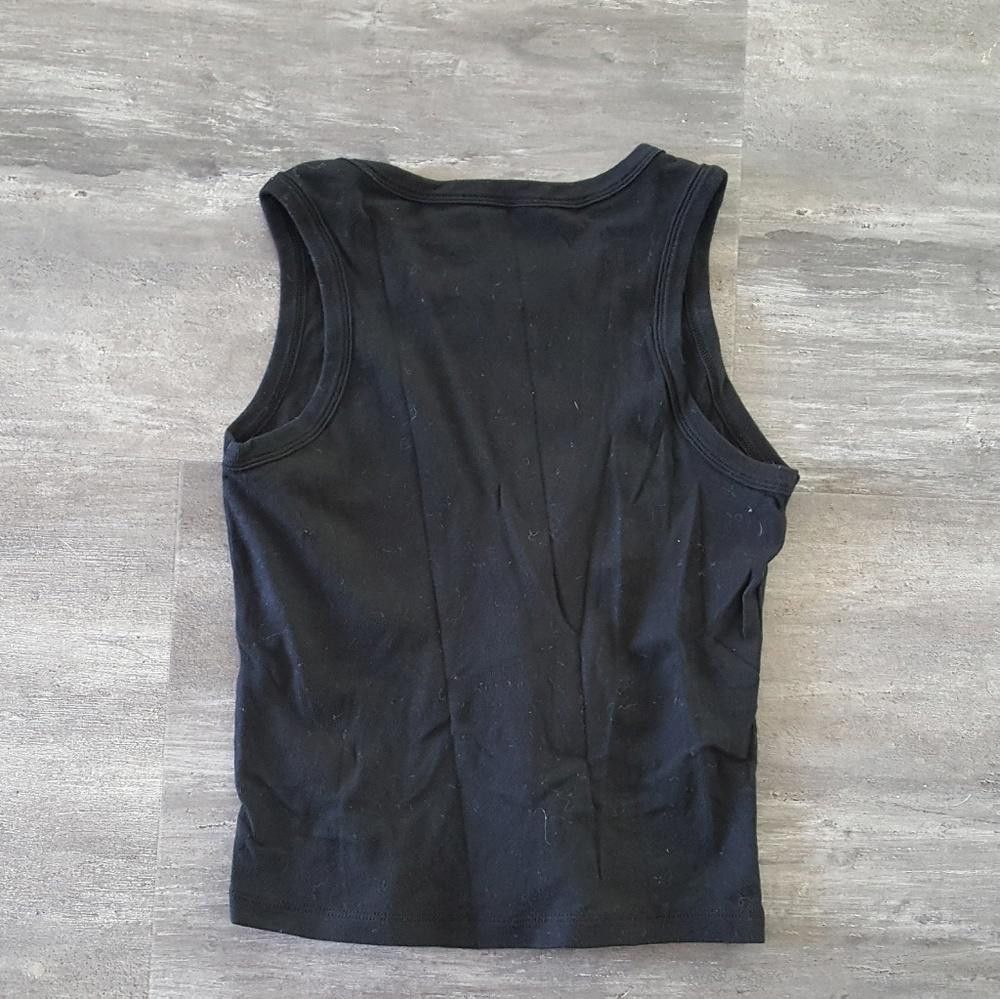 Designer Black On Black Basic Tank Size S / US 4 / IT 40 - 2 Thumbnail