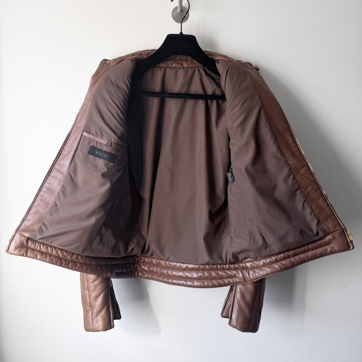 Gucci Gucci Tom Ford FW2000 Quilted Padded Biker Leather Jacket Size US M / EU 48-50 / 2 - 10 Thumbnail