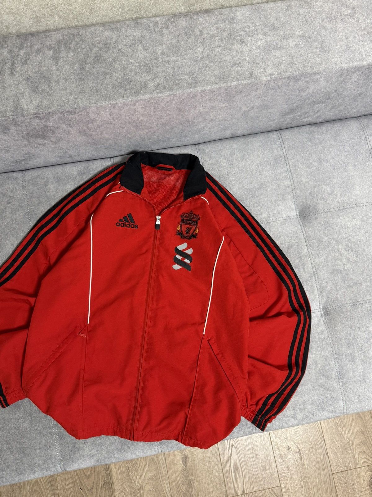 Adidas × Vintage Vintage Adidas Liverpool 2010 red jacket windbreaker Size US S / EU 44-46 / 1 - 4 Thumbnail