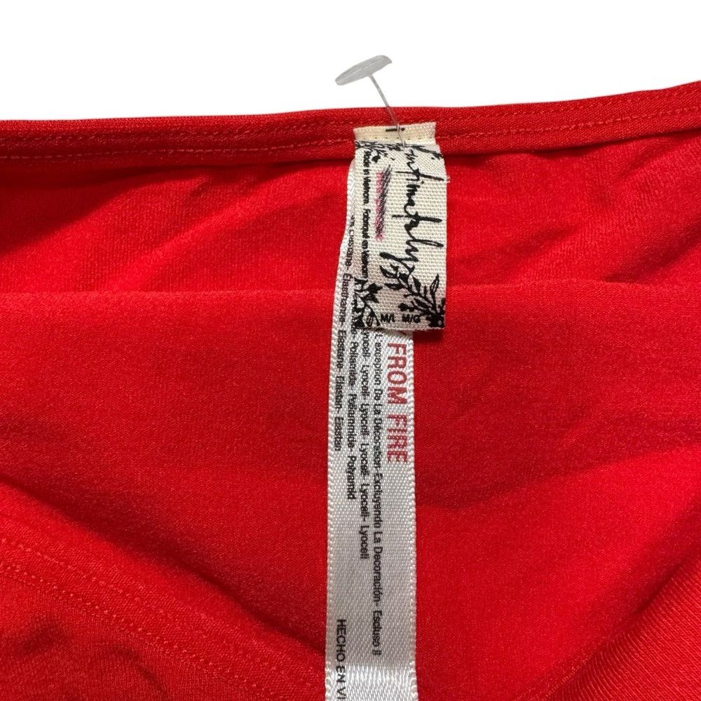 Free People New Free People Luna Tencel Triangle Red Cami Size M/L Size M / US 6-8 / IT 42-44 - 6 Thumbnail
