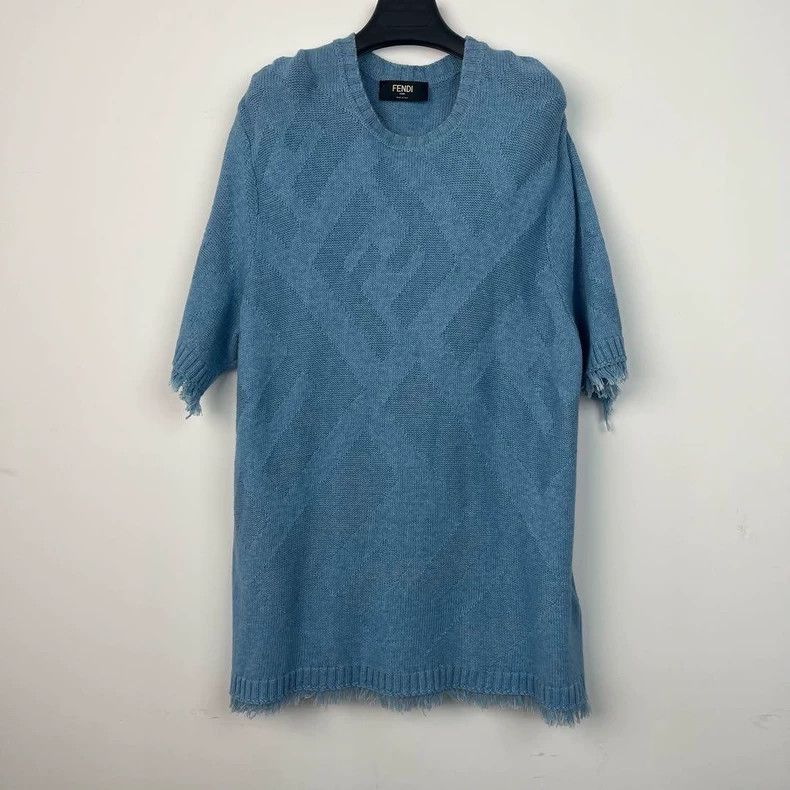 Fendi FENDI FF Intarsia Round Neck Knit Top Size US XL / EU 56 / 4 - 1 Thumbnail