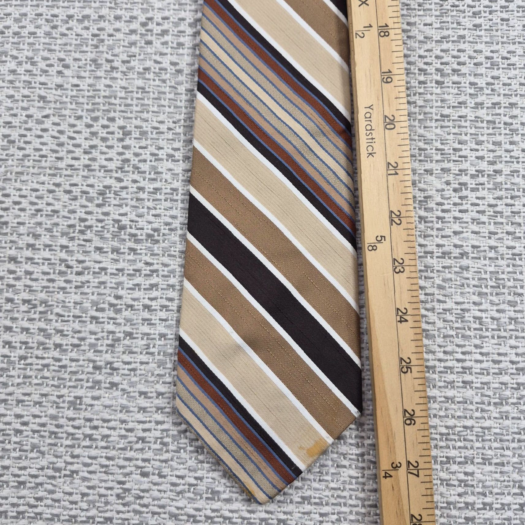 JCPenney VINTAGE JCPenney Tie Mens One Size Striped All Polyester Classic Woven Neckwear Size ONE SIZE - 7 Thumbnail