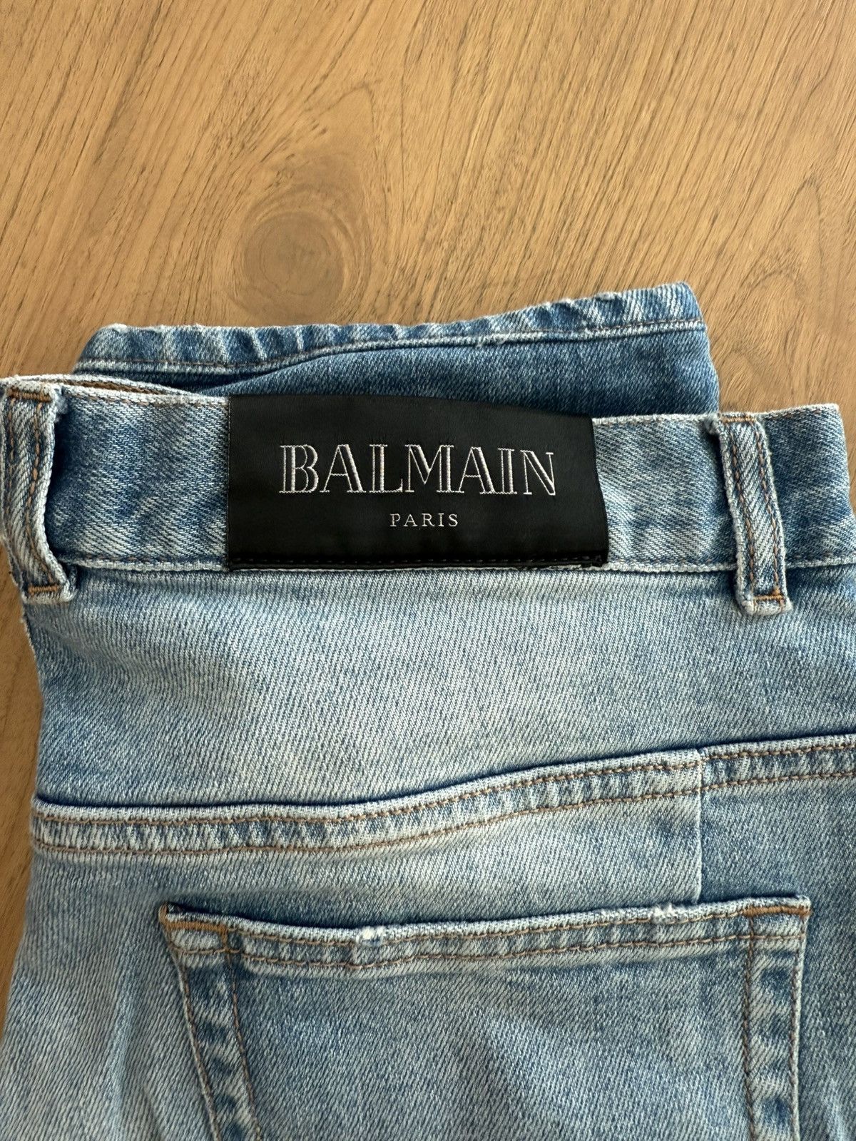 Balmain Balmain Monogram Distressed Tapered Jeans Size US 32 / EU 48 - 3 Thumbnail