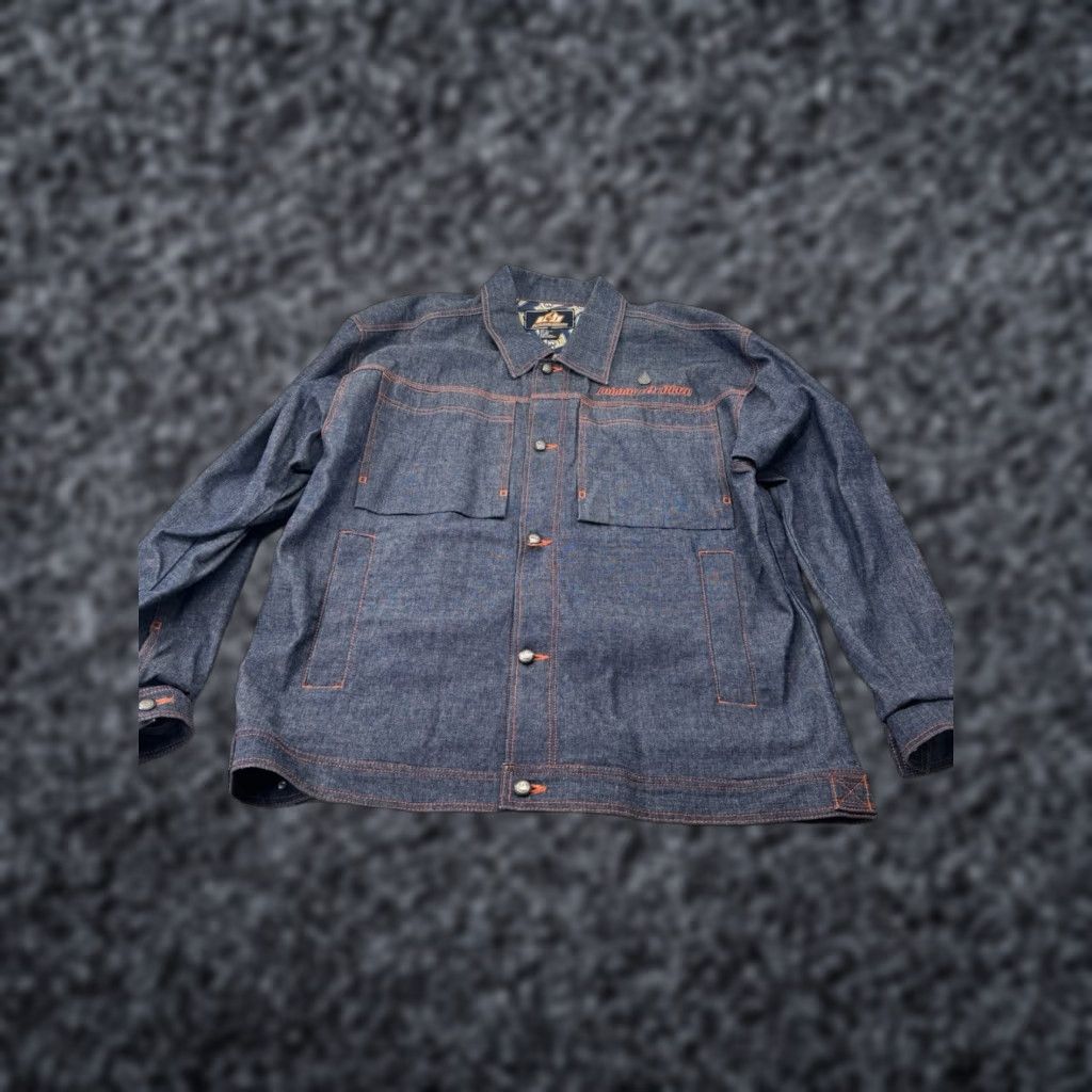 Phat Farm VINTAGE Y2K J COOL DENIM JACKET XL BLUE Mens Denim Jacket 90s Style Phat Farm Ecko Johnny Blaze Size US XL / EU 56 / 4 - 1 Thumbnail