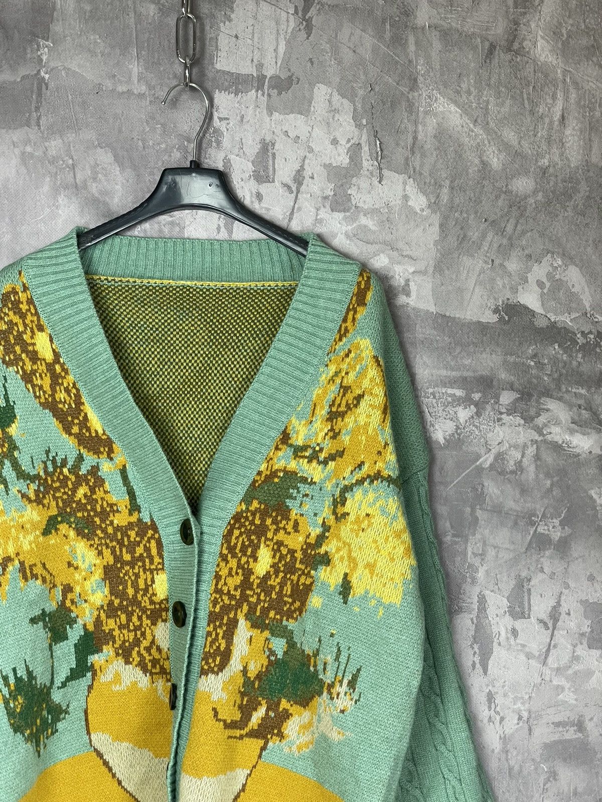 Other Avant Garde Oversized Cardigan Sunflower Logo Sweater Size L / US 10 / IT 46 - 4 Thumbnail