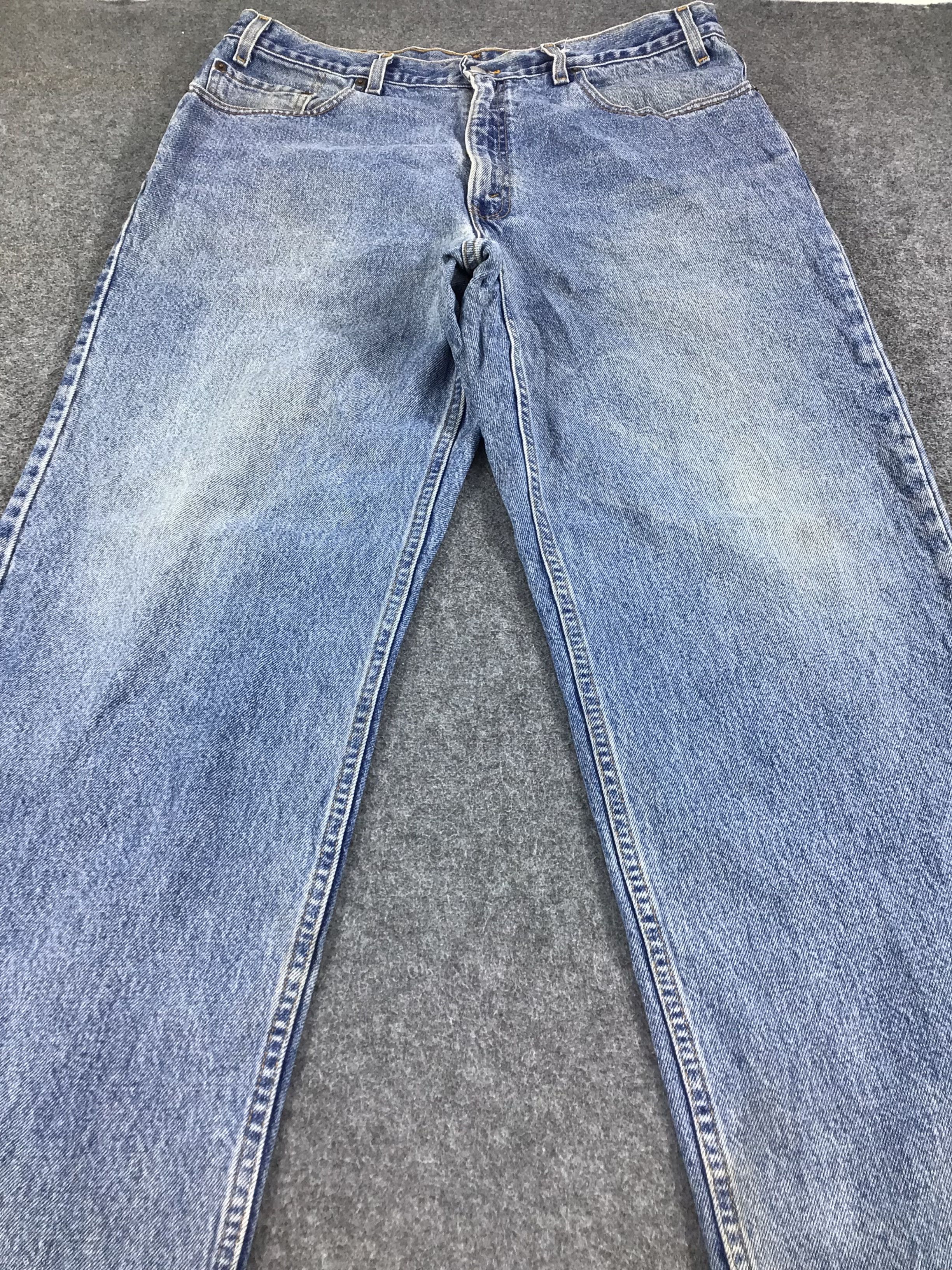 Levi's Vintage Levis 901 Straight Jeans Blue Wash KJ282 Size US 37 - 3 Thumbnail
