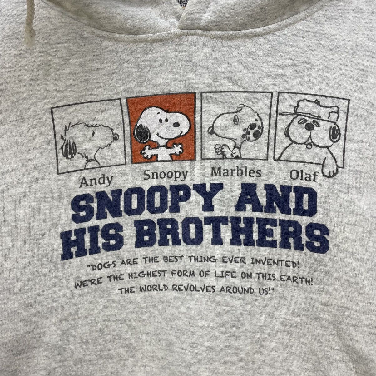 Peanuts 💥Vintage Peanuts Snoopy And His Brother Hooded Pull Over Size US M / EU 48-50 / 2 - 4 Thumbnail