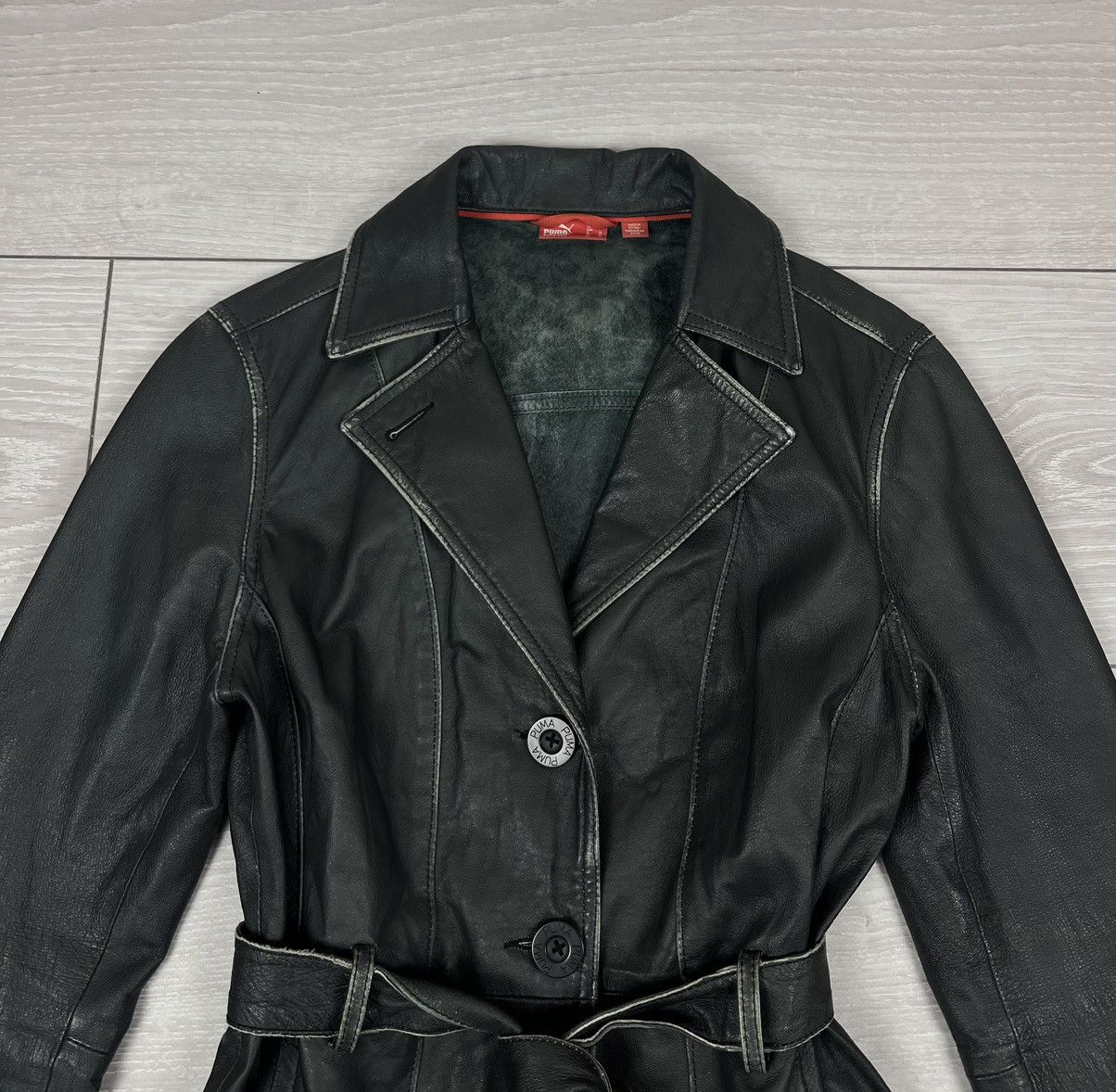 Puma Puma Vintage Rare Y2K Black Leather Jacket Size S / US 4 / IT 40 - 5 Thumbnail