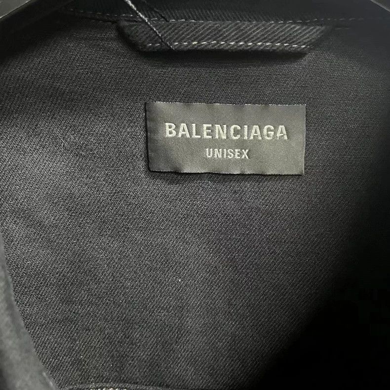 Balenciaga Balenciaga Black Solid Print Lapel Single Breasted Long Sle Size US XXL / EU 58 / 5 - 4 Thumbnail