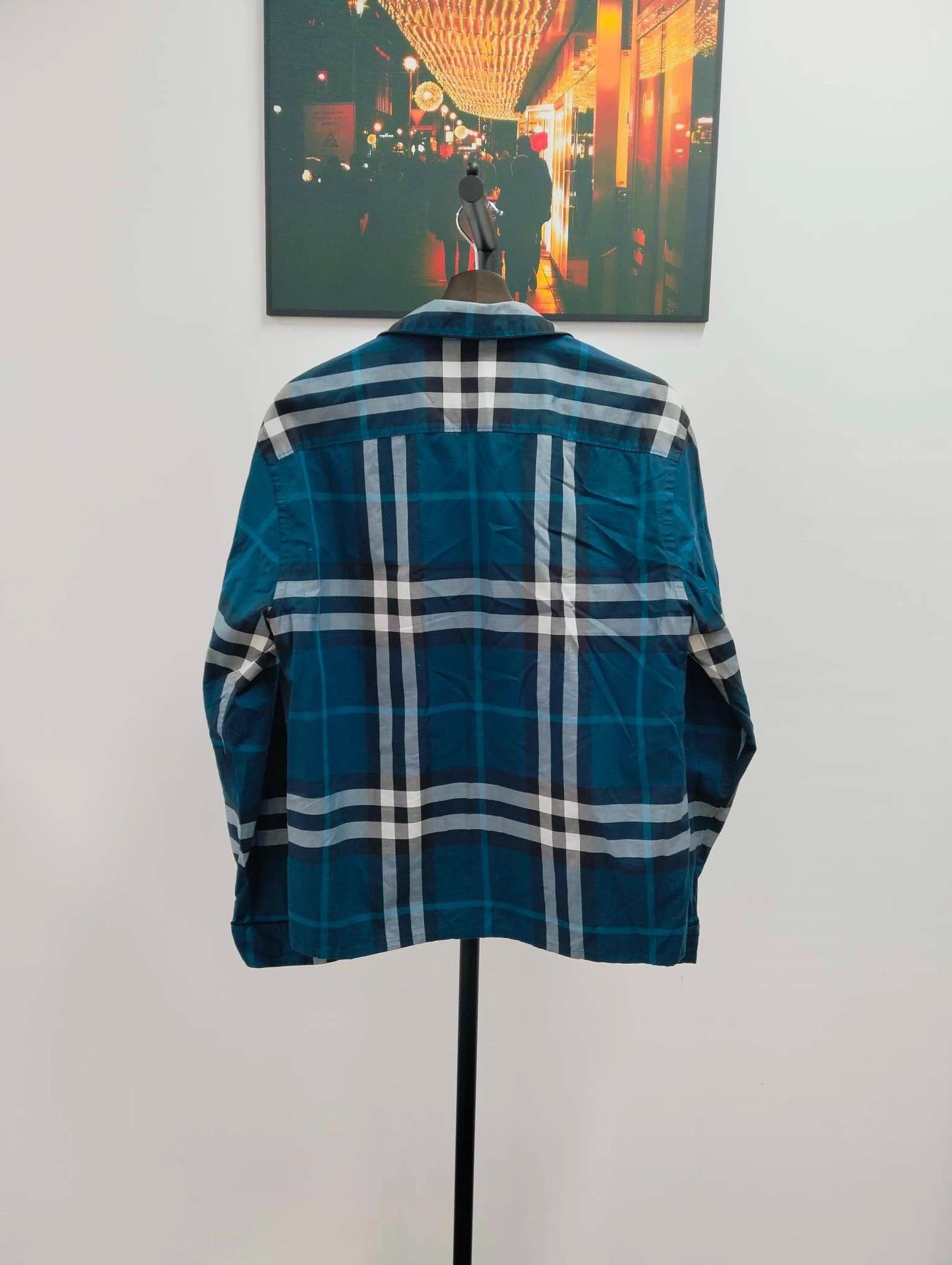 Burberry Burberry Men's Blue Check Shirt Size S Size US S / EU 44-46 / 1 - 2 Thumbnail