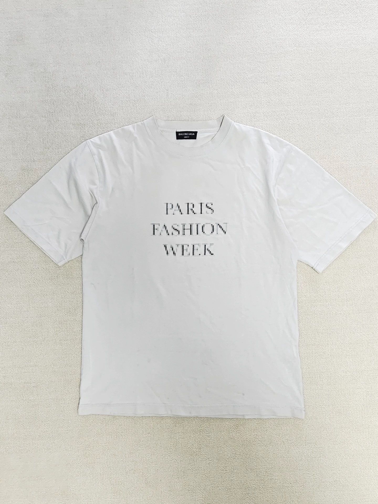 Balenciaga Blurred Letter Short Sleeve T-shirt -DMC
