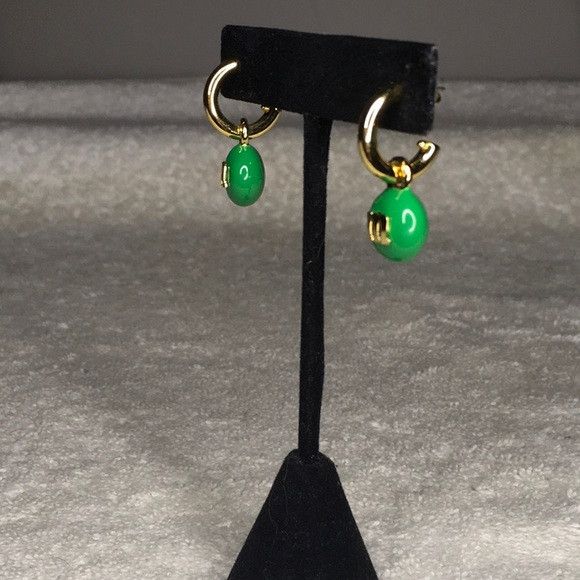 Kate Spade M&M's x Kate Spade New York Charm Huggie Earrings in Green Size ONE SIZE - 4 Thumbnail