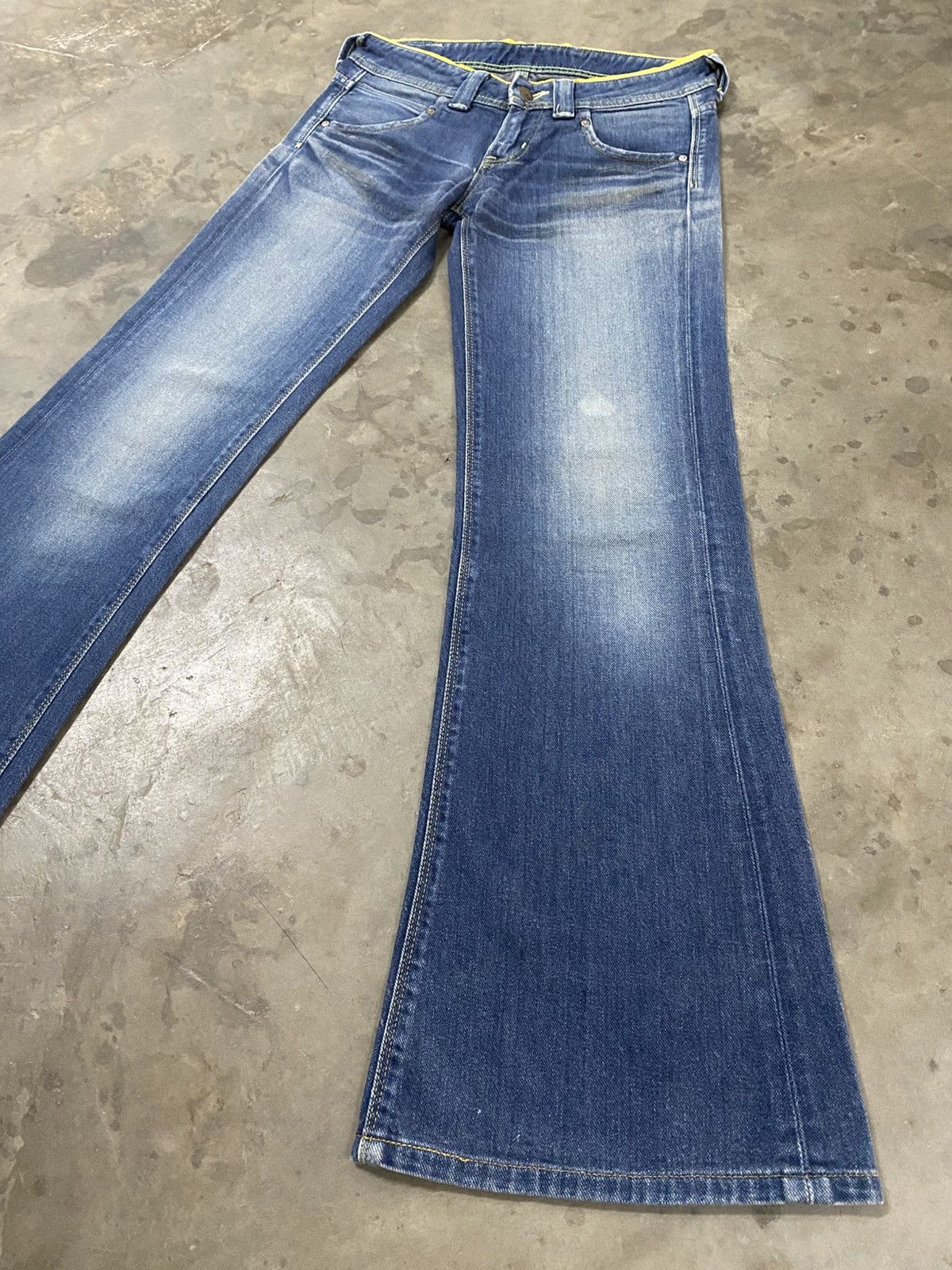 If Six Was Nine × Le Grande Bleu (L.G.B.) × Lee Super Flare Jeans Vintage Lee Washed Blue @268 Size US 28 / EU 44 - 8 Thumbnail