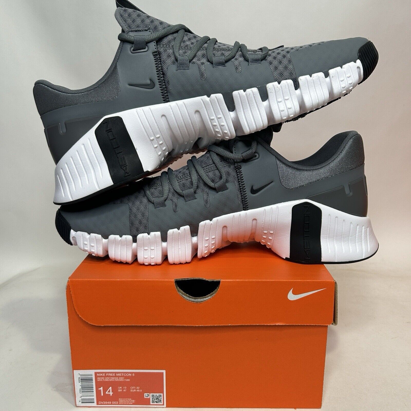 Nike Nike Free Metcon 5 TB “Gunsmoke/Grey White Black” 2024 Size US 14 / EU 47 - 3 Thumbnail