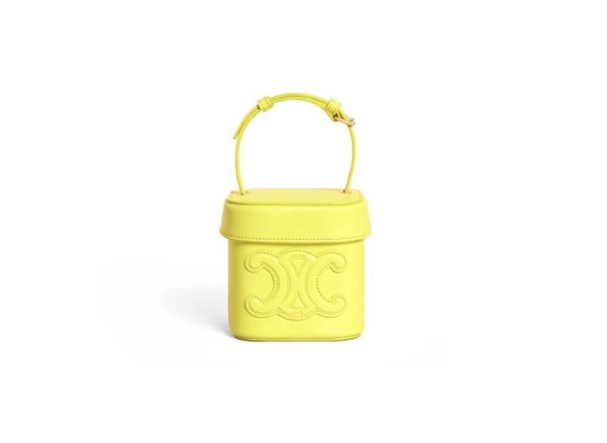 Celine o1w1db11124 Size: OS / Small Box Cuir Triomphe Bag in Yellow Size ONE SIZE - 1 Thumbnail