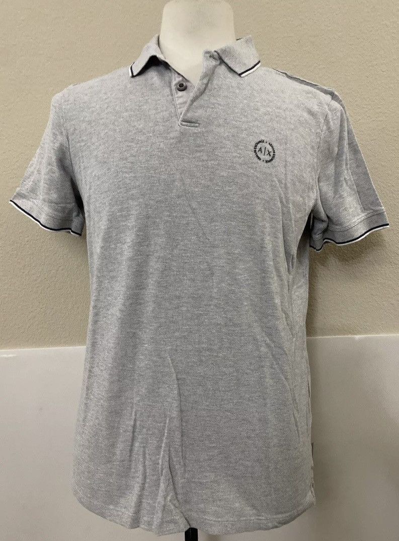 Armani Exchange AX Armani Exchange grey logo decal contrast polo large Size US L / EU 52-54 / 3 - 1 Thumbnail