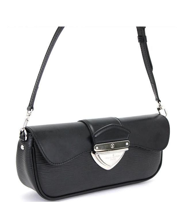 Louis Vuitton Pochette Montaigne Black Epi Shoulder Bag