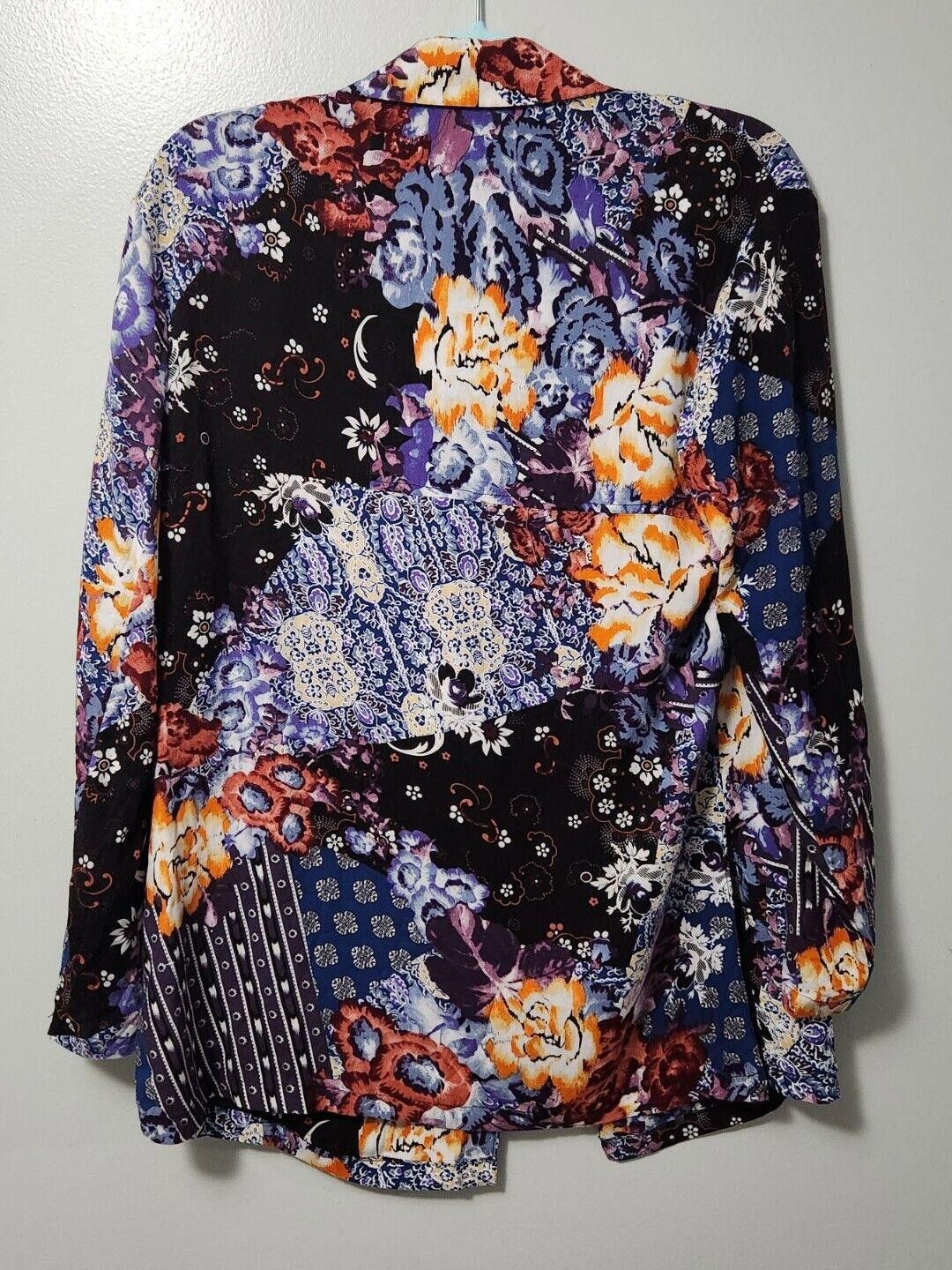 Designer Anthropologie Jaase blazer Jacket Medium Patchwork Size M / US 6-8 / IT 42-44 - 4 Thumbnail