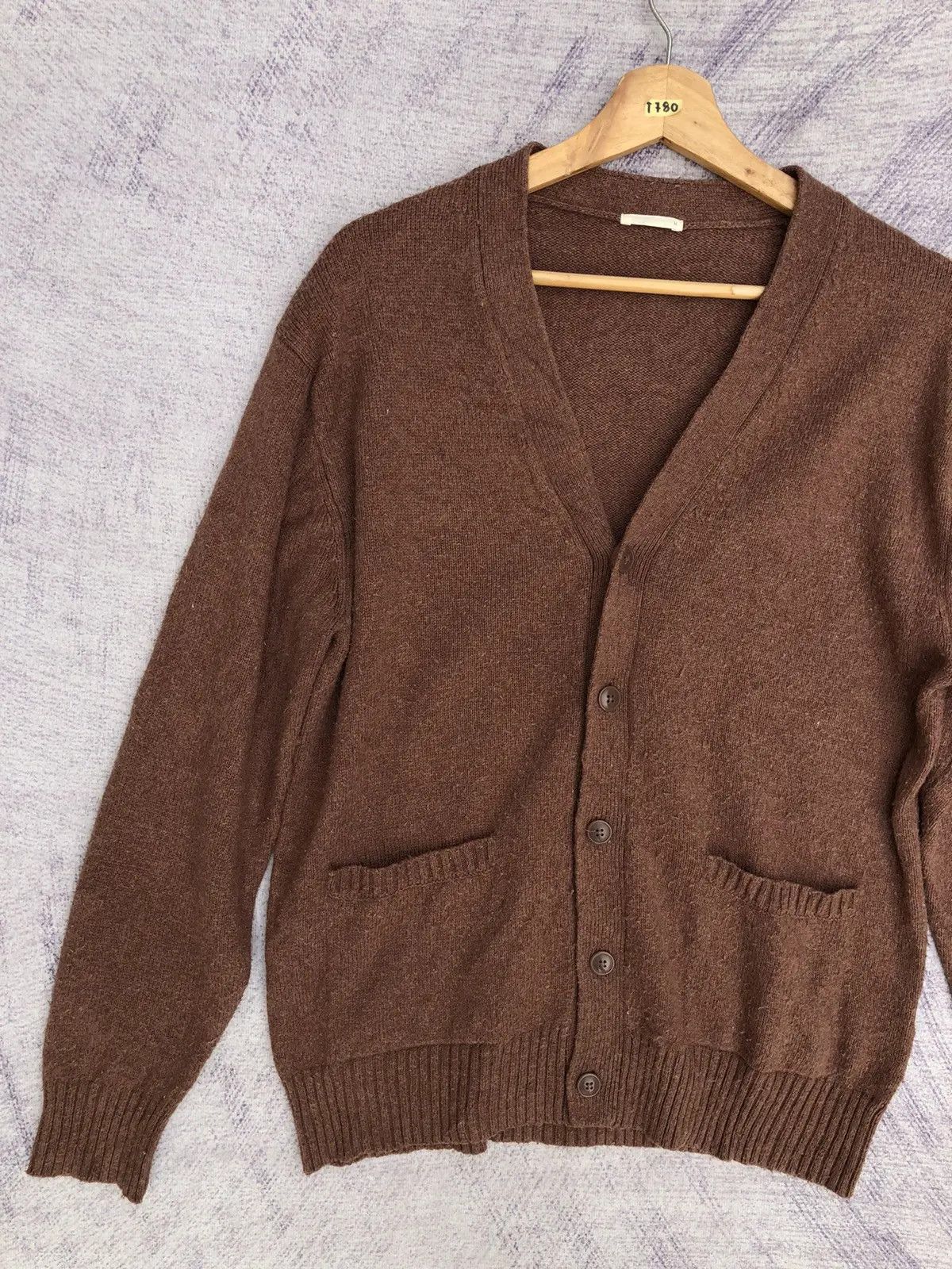 Aran Isles Knitwear × Homespun Knitwear 📌Japanese Pattern Cardigan Pureknit Jumper With Pocket Size US M / EU 48-50 / 2 - 3 Thumbnail