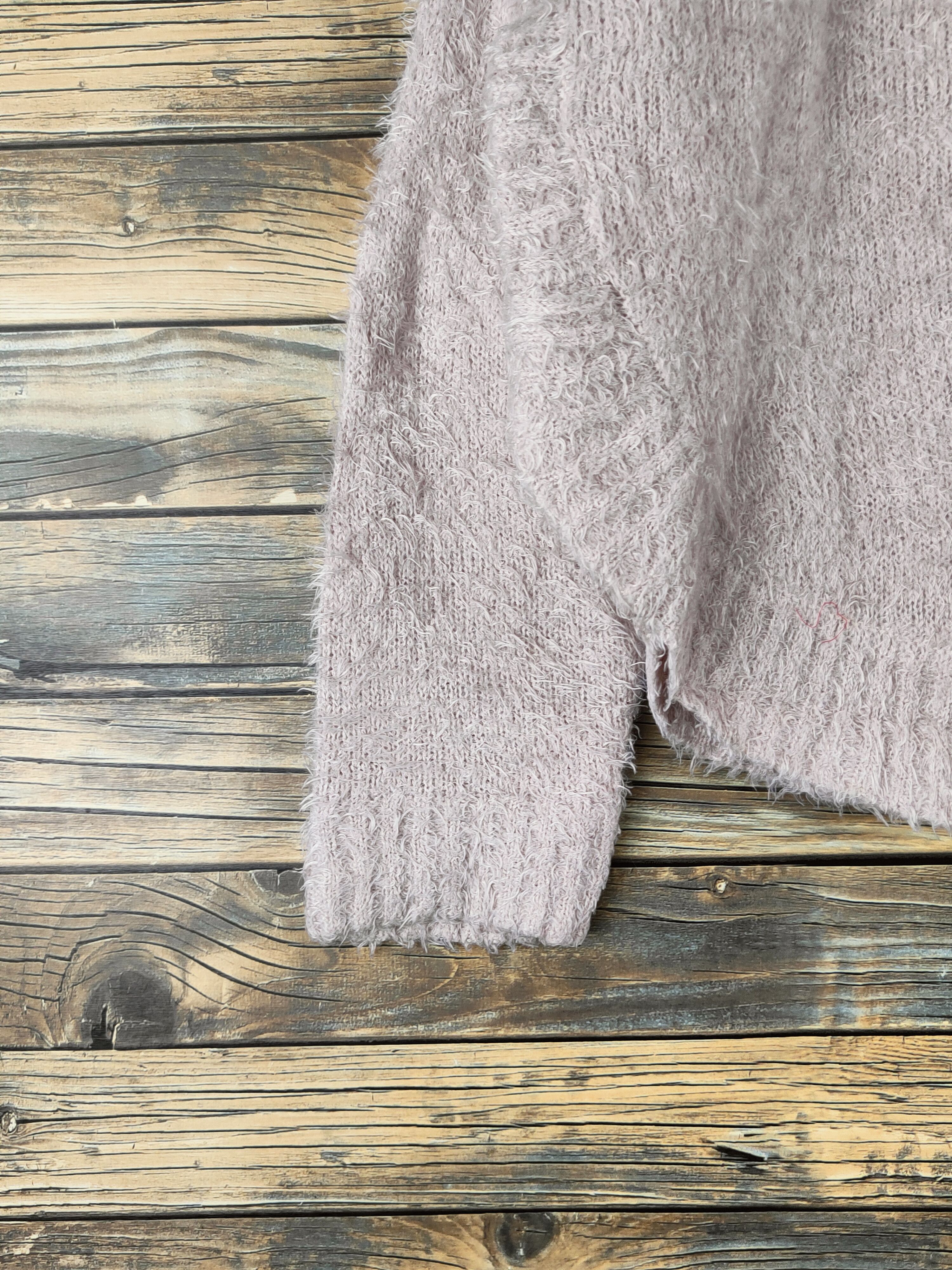 Japanese Brand DL As know as Soft Pink Fur Mohair Knitwear #46-448 Size L / US 10 / IT 46 - 4 Thumbnail