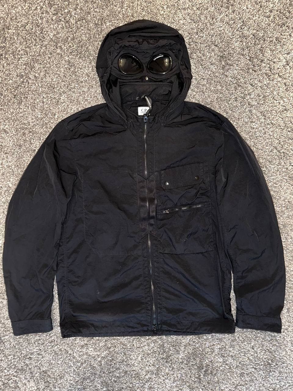 image of C P Company Windbreaker Chrome-R in Black, Men's (Size Medium)