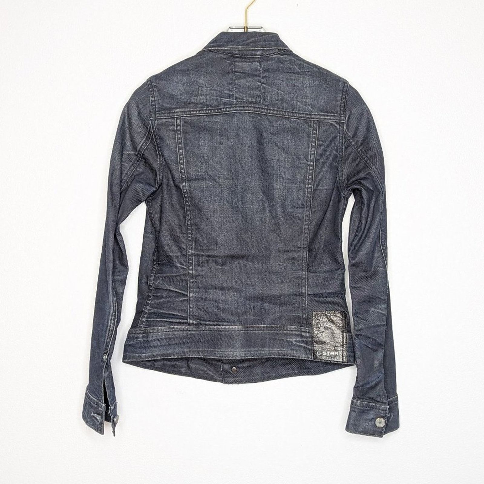G-Star G-Star Raw Dark Wash Blue Refender Denim Jacket Long Sleeve Size XS / US 0-2 / IT 36-38 - 2 Thumbnail